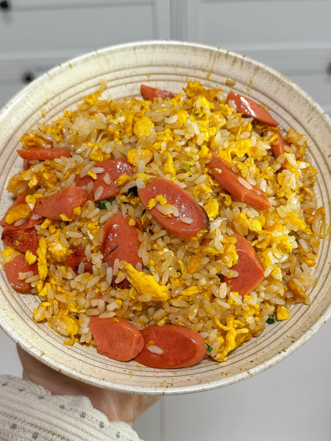 谁懂啊？火腿肠蛋炒饭吃一次爱一次！🍚🍚🍚