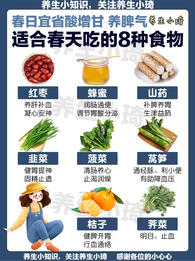 8种适合春天吃的食物｜万物复苏 调节肠胃