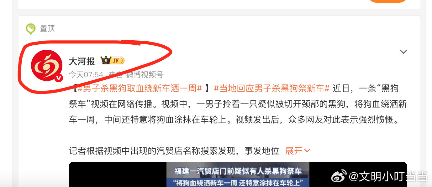 【当地回应男子杀黑狗祭新车】
偷井盖儿成性的媒体，
现在又想偷中华文化。
六畜之一，马王堆出土文物表明汉朝起就喜欢养狗宰狗吃狗。 ​