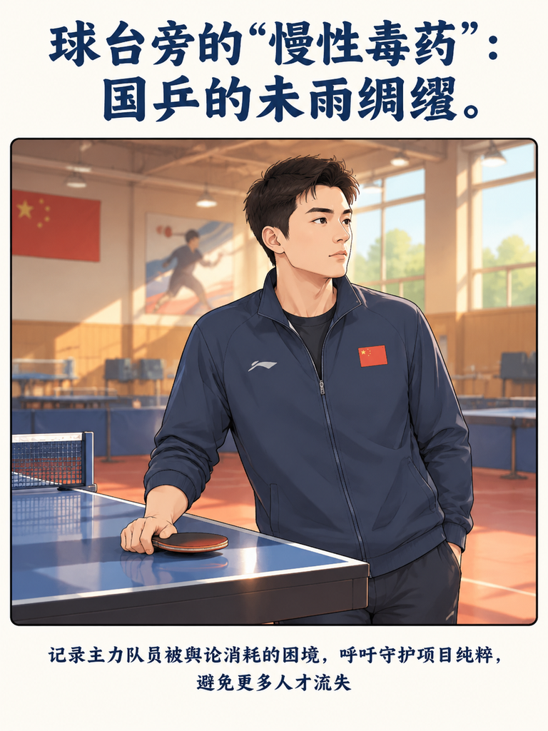 刚拿巴黎奥运男单金牌的樊振东，为何主动放弃伦敦世乒赛？

26岁当打之年的王楚钦，亚运会输球后对着央视镜头说这或许是自己最后一届亚运会。

程靖淇点破舆论像慢性毒药，已经让国乒丢了一位优秀运动员，再耗下去再走一个能打的。

国乒男队只剩王楚钦硬扛，年轻选手还没顶上来，这个项目的未来，真要被这场毒拖垮