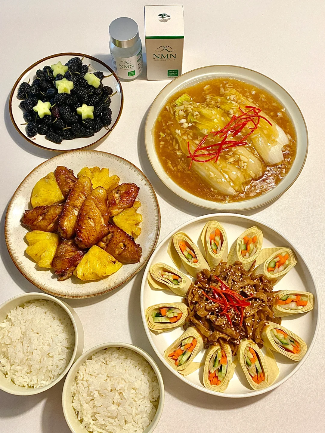二人食｜🍍菠萝烤翅➕京酱肉丝 嘎嘎好吃😋