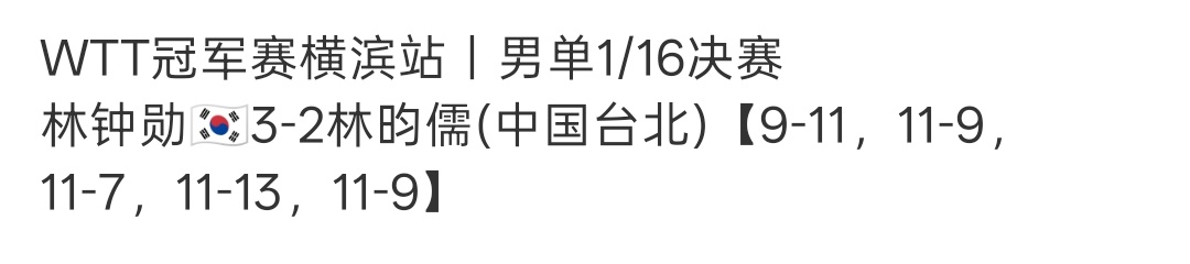 韩林男单赢了台林，说明状态越来越好了，林申混双只会越来越难打前情提要...