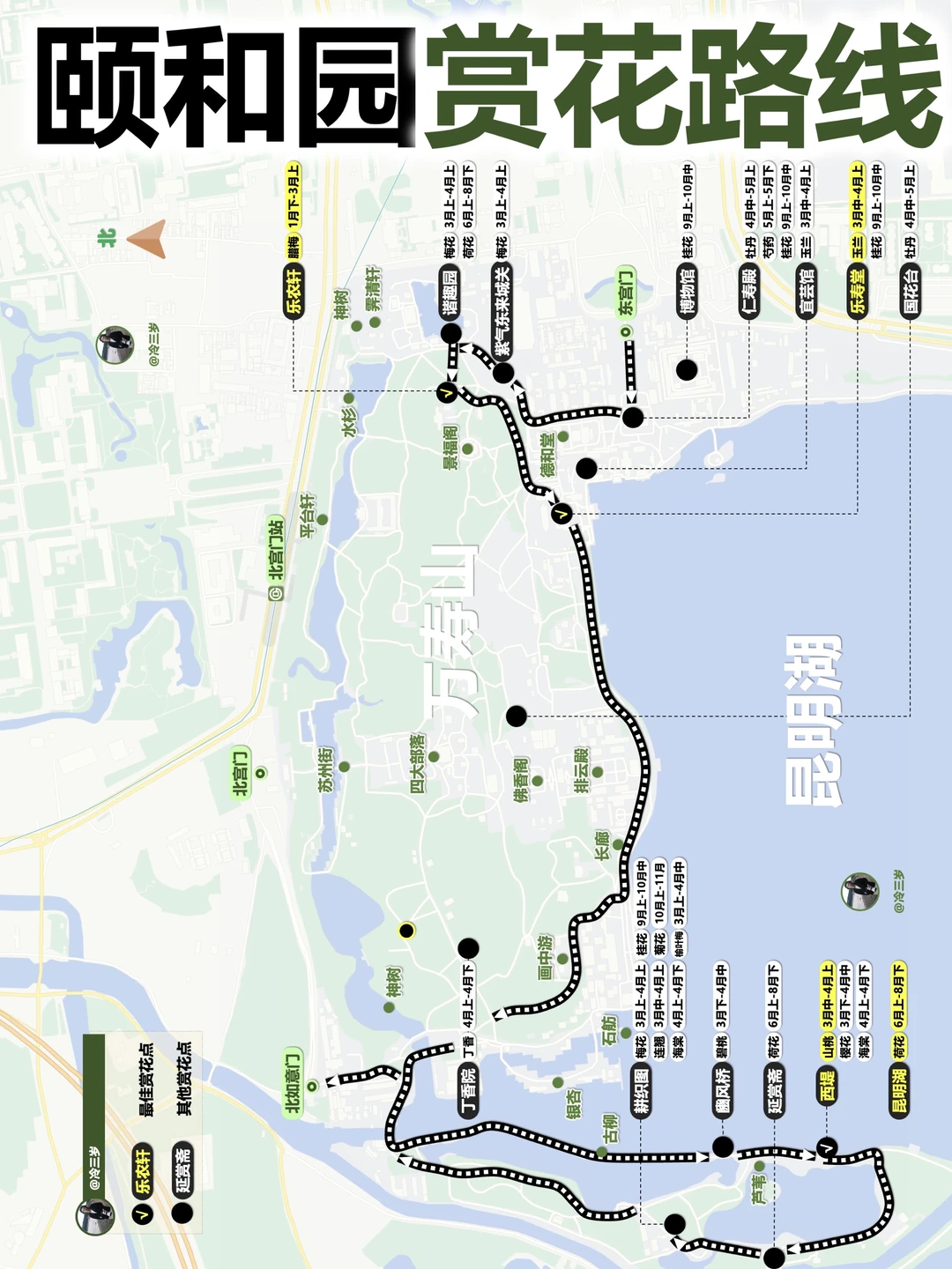 颐和园春天有哪些花，怎么不走弯路？