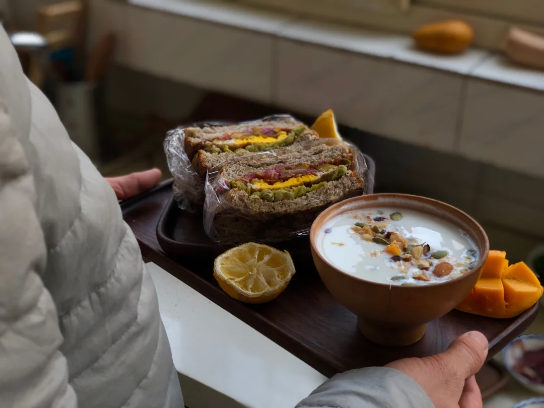 🥳工作便当🌿植物蛋白大王荷兰豆素食三明治