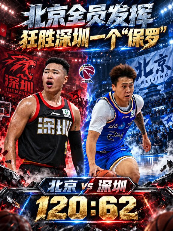 北京男篮狂胜深圳男篮58分，保罗式惨案！