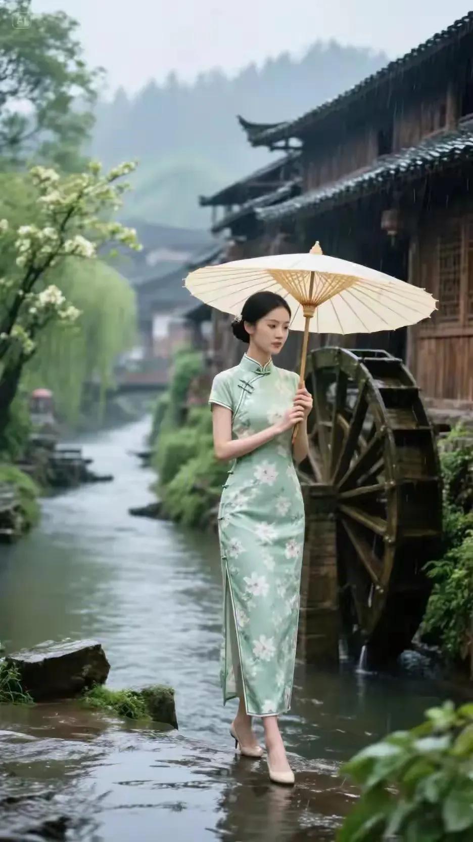 欣赏旗袍女美女