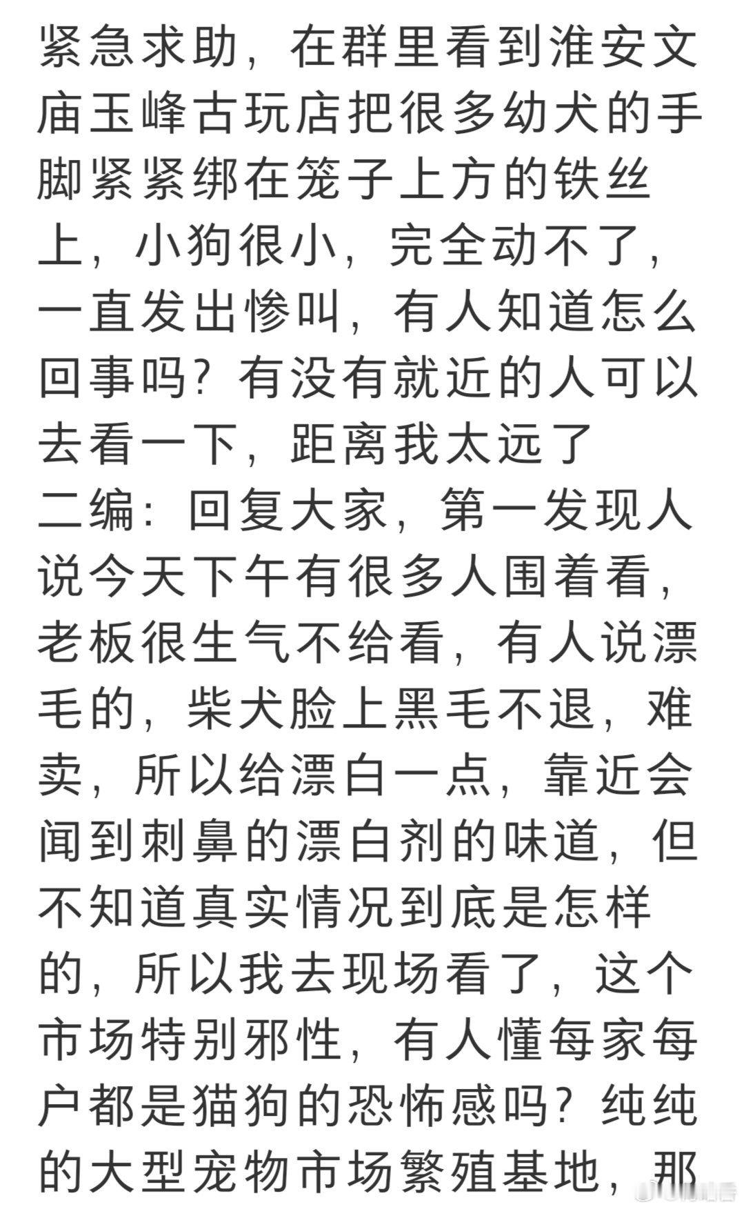 不只是这里，活体交易的不规范和缺乏监管，可以说是“遍地开花”。几间房甚至一间房就能做繁殖，摆个摊就可以卖活体，路边、夜市及市场也能看到，网络直播、网络交易，活体运输和投递……
所谓的宠物市场，我走过两家，商家口中的免疫没有疫苗本，各种花色各个年龄段的田园猫说是自家猫生的，所谓的品 ​
