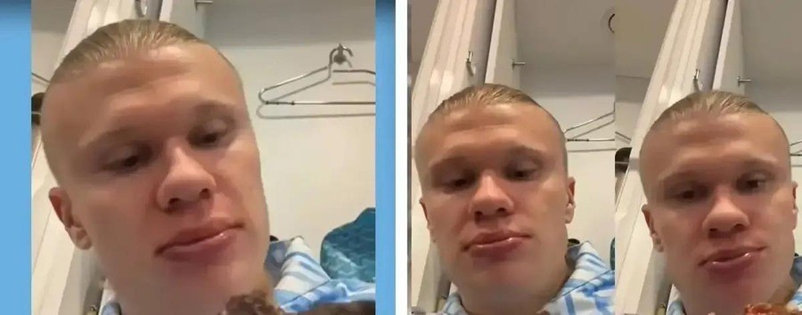 哈兰德赛后抱着大块肉啃边吃边摇头，刚完成英超25队全制霸又欧国联绝杀丹麦，6000大卡到底吃了多少他自己都反驳过
一段2026年10月初流出的视频里，哈兰德穿着曼城球衣，对着一大块肉一口接一口地啃，嚼着嚼着还不停摇头。没有谢场，没有采访，终场哨响后他的全部注意力，都在眼前这块肉上。
别的球员赛后忙着