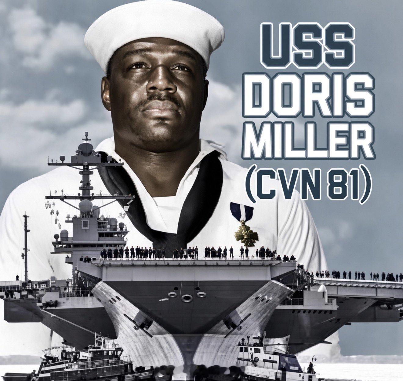 美国海军准备将其 第四艘福特级航母 尤西斯·多丽丝·米勒 号（CVN-81）更名。该舰目前仍在建造中，预计今年底铺设龙骨，2034年左右交付服役。它以二等兵 多丽丝·米勒 的名字命名。米勒是二战时的水兵（非裔），因在日本偷袭珍珠港期间的英勇行动荣获海军十字勋章。目前尚不清楚海军计划改成啥名，不过内 ​