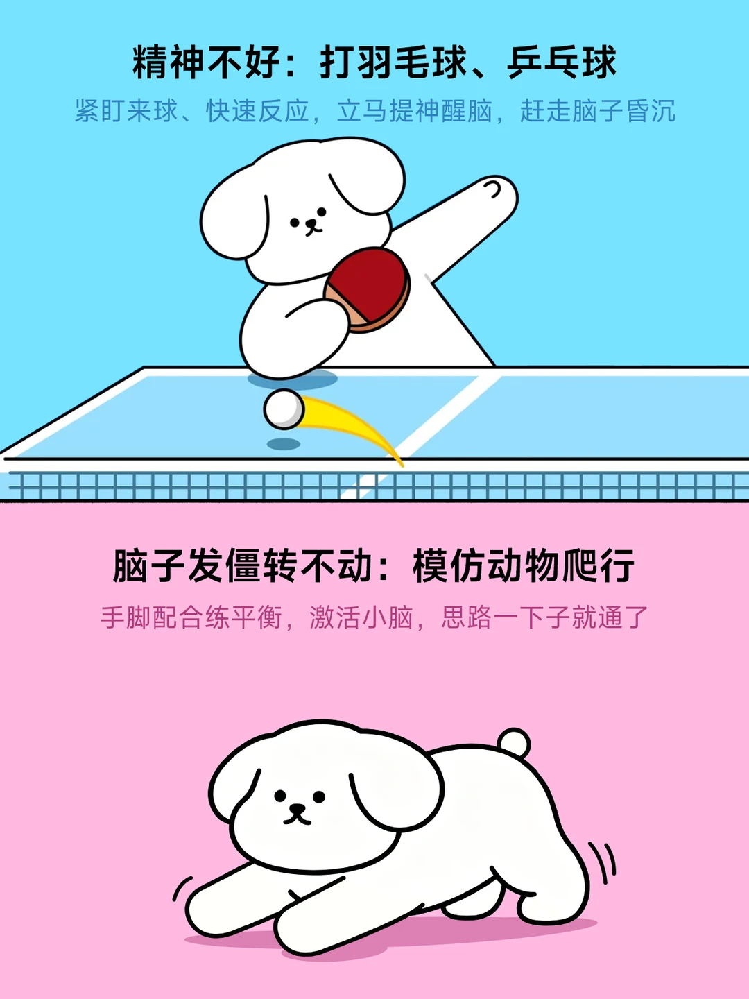 建议：多去做疯狂长脑子🧠的运动