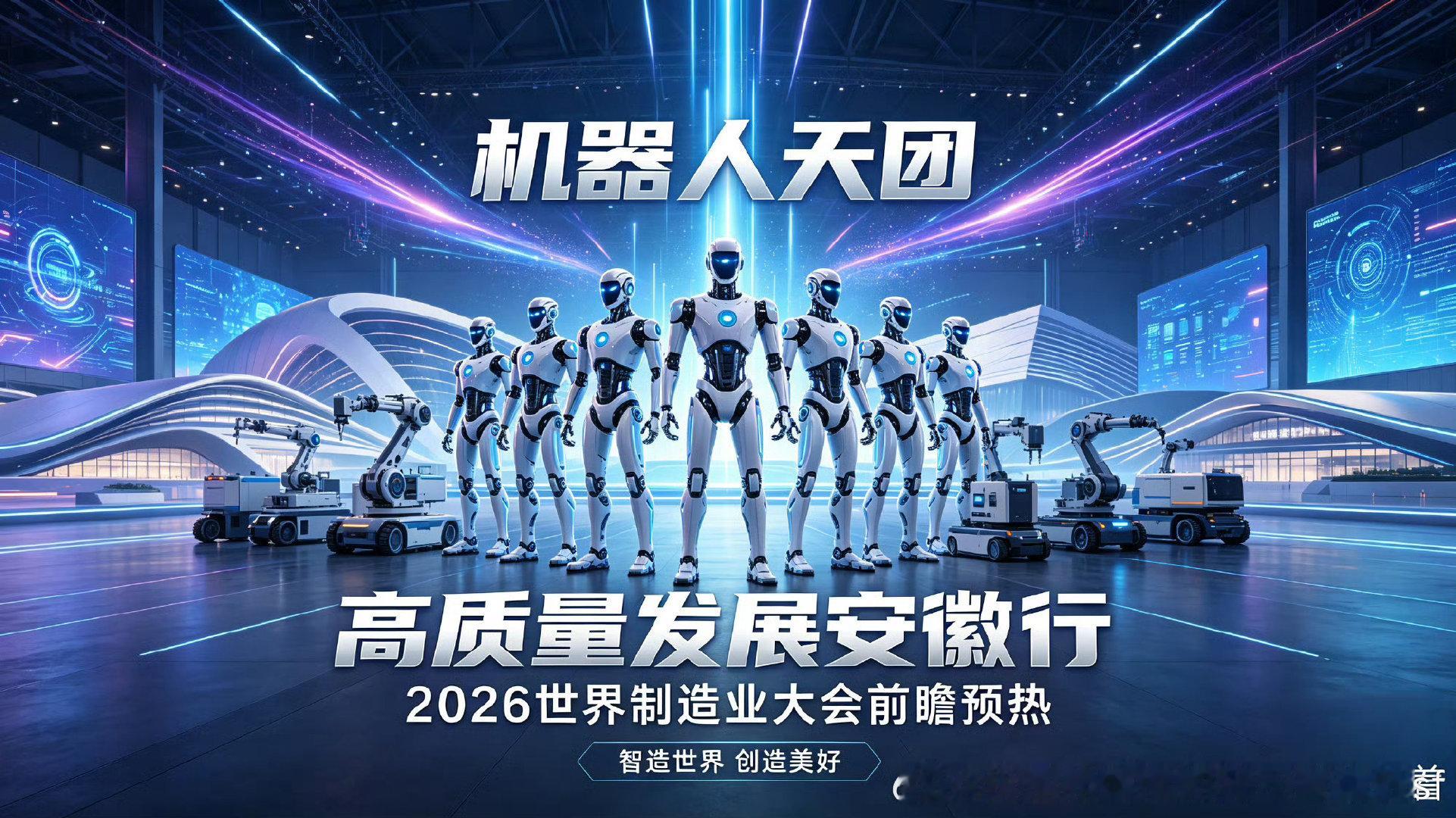 【2026世界制造业大会预热片正式发布】8月4日，2026世界制造业大会预热片正式发布。短片紧扣“智造世界 创造美好”主题，将大会LOGO创意演绎为“魔方智能体”，依次呈现聚变能源、量子计算、具身智能等未来产业，充分彰显以中国制造为代表的制造业高端化、智能化、绿色化转型的澎湃动能。 ​