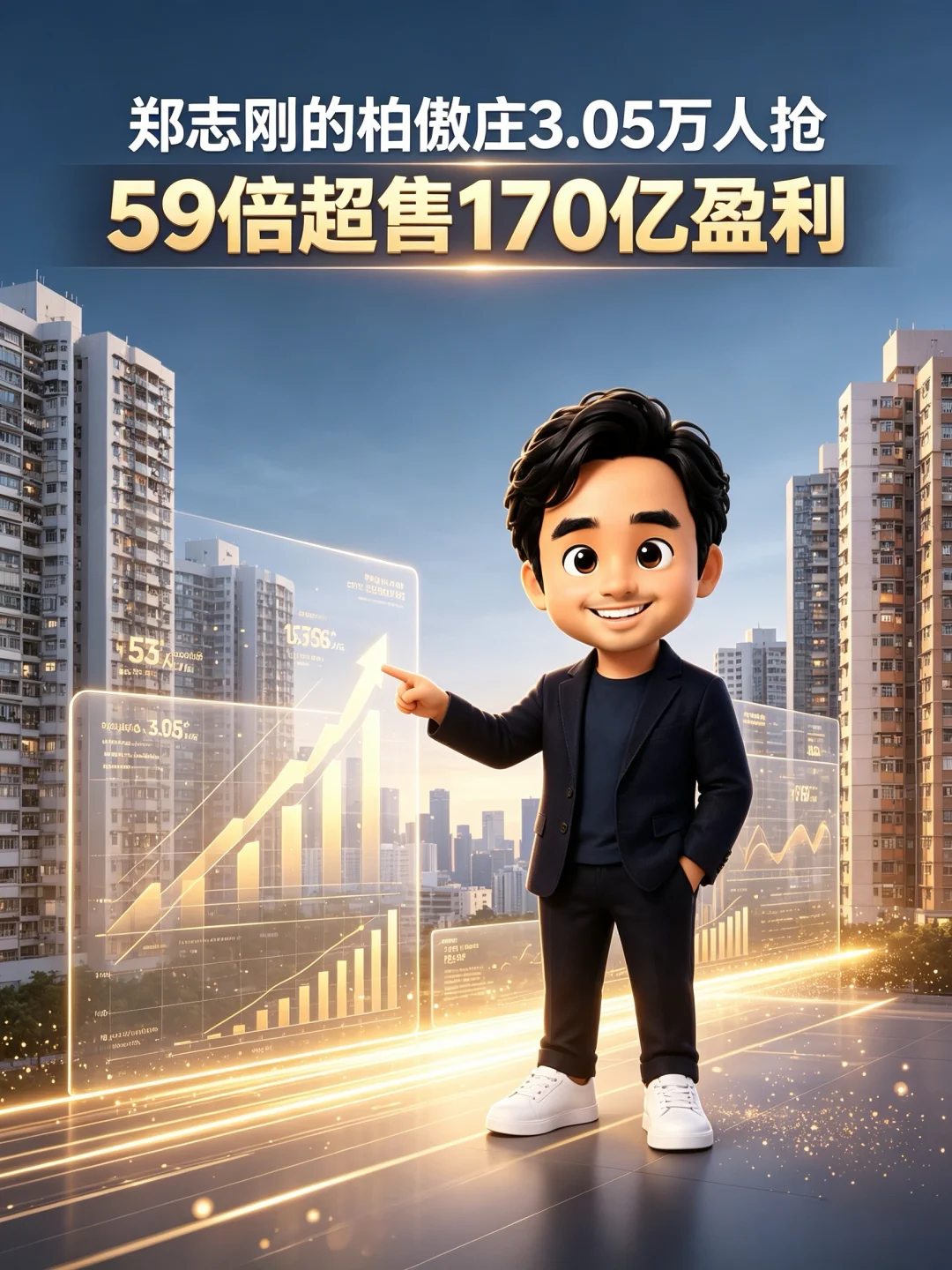 郑志刚的柏傲庄3.05万人抢59倍超售170亿盈利
说真的，看到柏傲庄的数据我愣