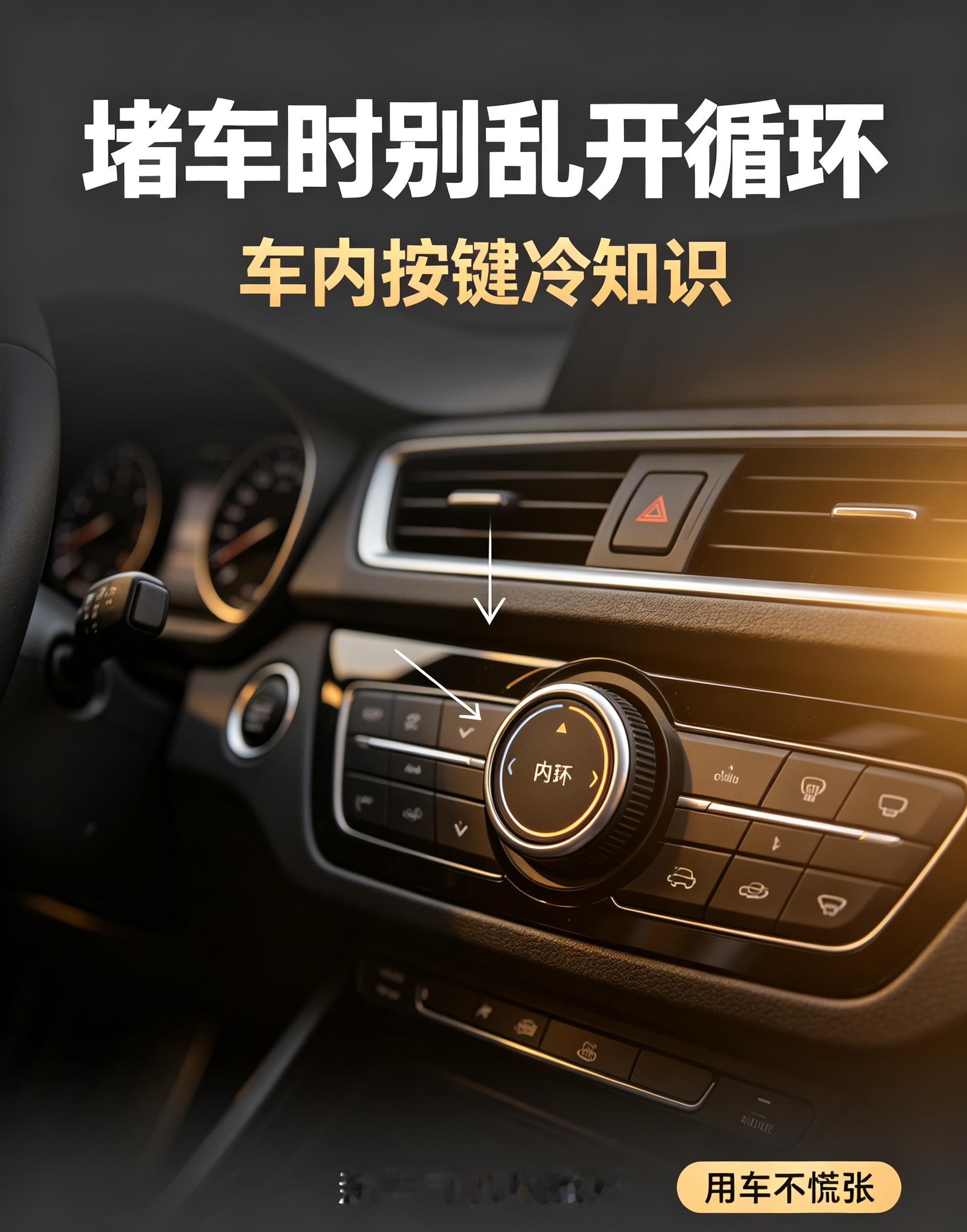 有哪些冷知识出乎你的预料?分享一个超实用的用车冷知识：堵车别开外循环，尾气会全吸进车里，学会这个按键用法，开车出行更安心～
