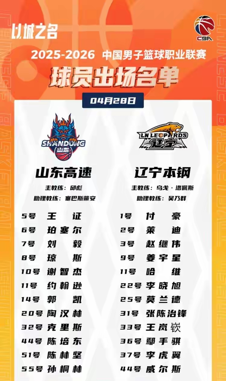 我将紧扣赛事核心信息，精准呈现比赛时间、对阵双方大名单，突出高诗岩缺阵...