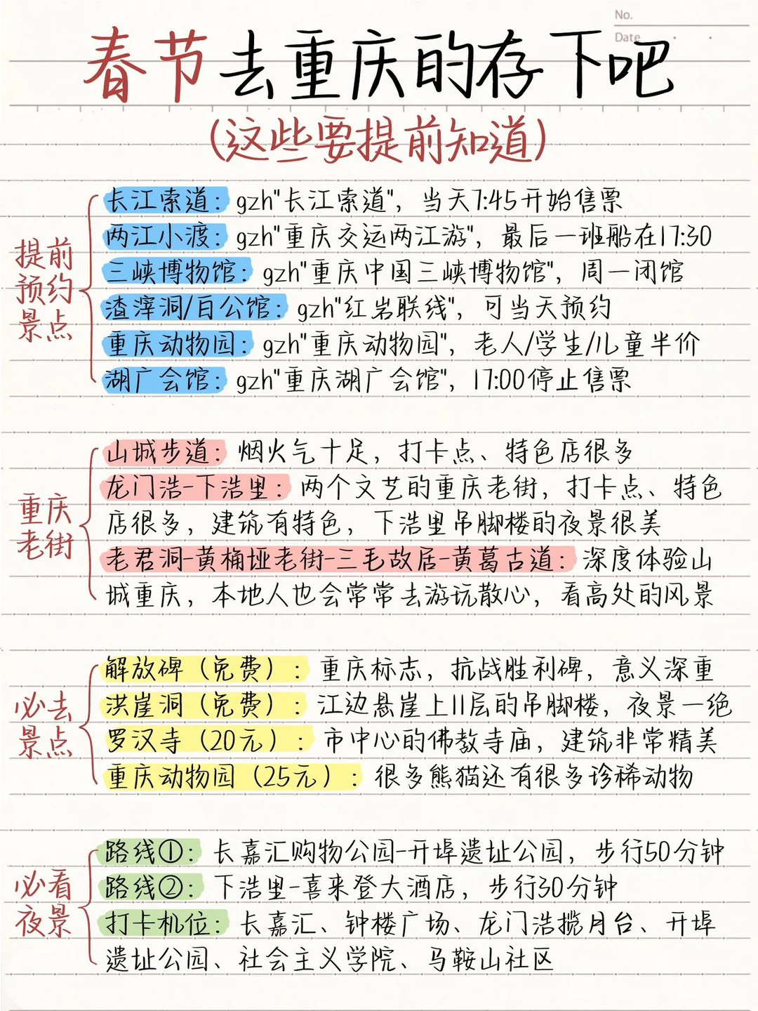 给2-3月去重庆的姐妹❗️这些一定要提前知道
