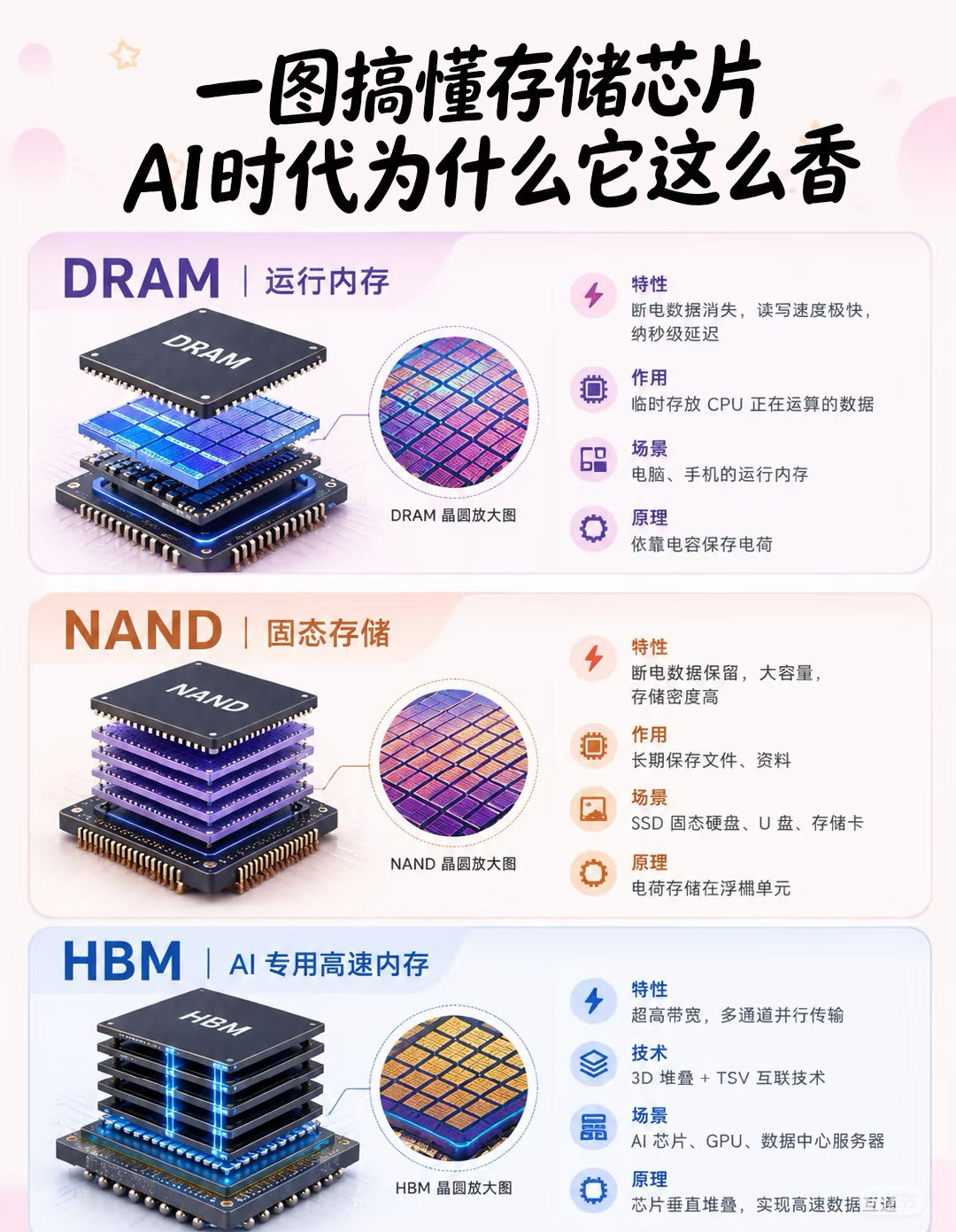 希捷科技美股盘前下跌逾7%，有报道称三星电子计划在明年将高带宽存储器（HBM）价格上调三倍。

本博主评论：利好存储芯片厂商美光科技、三星、SK海力士，短期利空西部数据、英伟达！ ​