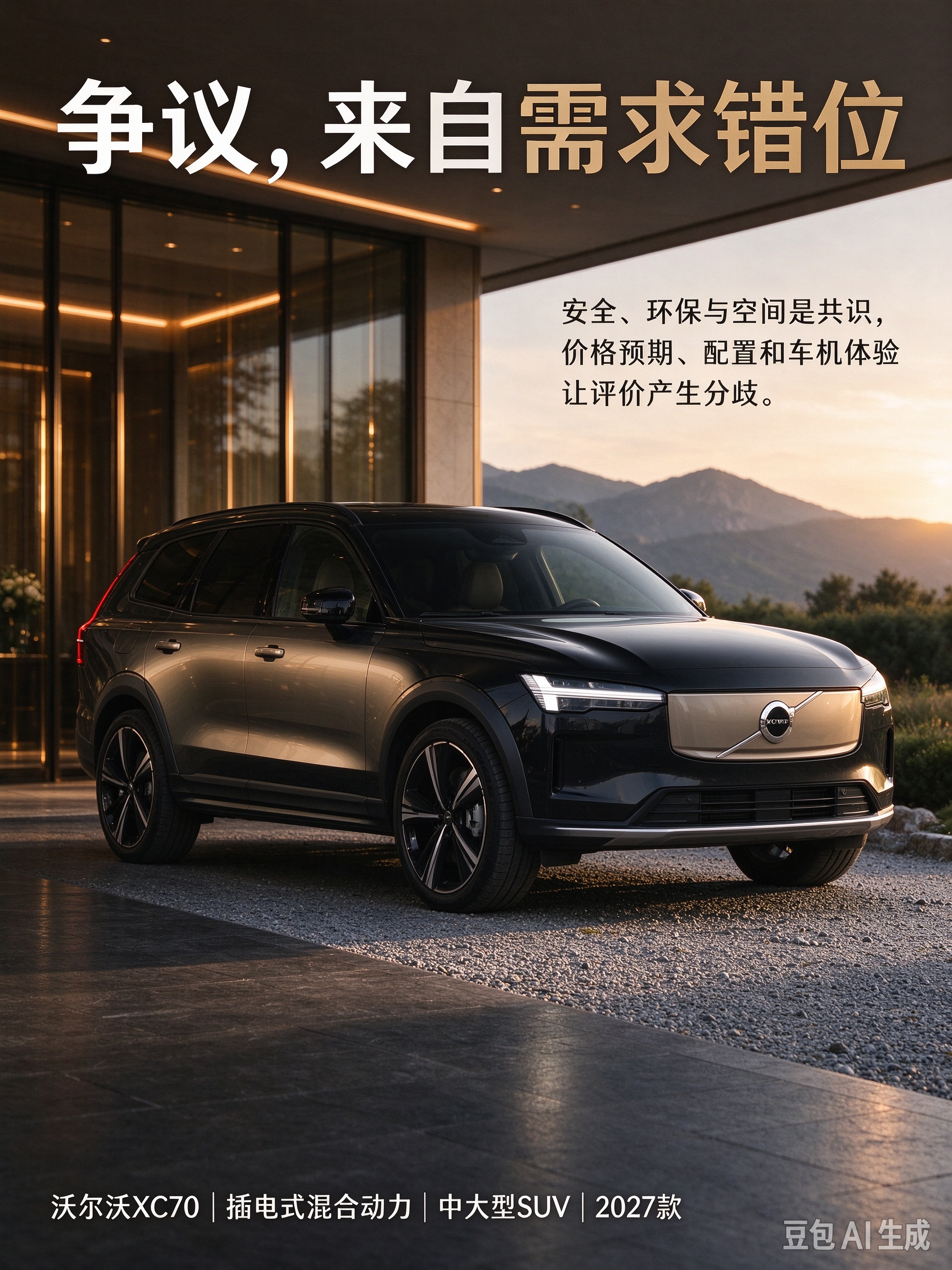 沃尔沃XC70的争议，本质上不是“车好不好”，而是“谁更在意什么”。认可它的人，通常把安全、环保座舱、空间和长途质感放在第一位；觉得它不值的人，更在意价格预期、配置丰富度、车机体验和真实能耗。因此，XC70更适合按需求优先级来判断：如果你先看安全和家庭属性，它有明确优势；如果你先看智能、配置和性价比