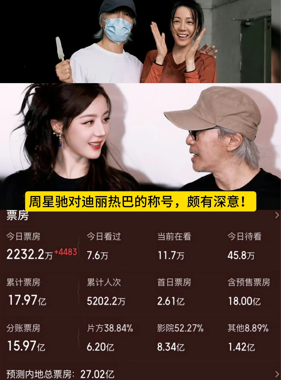 周星驰对迪丽热巴的称呼，颇有深意？