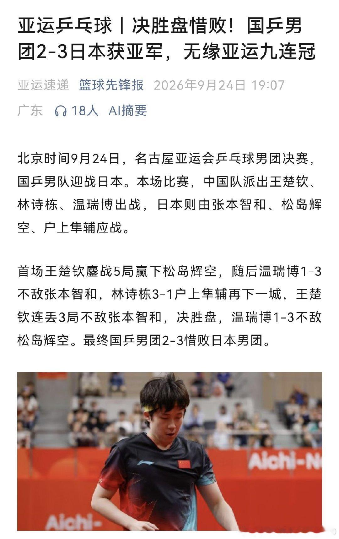 为什么让温瑞博打松岛辉空，咋想的啊？
王楚钦打松岛都不敢确定100%胜！
一看这布阵，我就预感不妙！
布阵严重失误！！！ ​​​
为什么不召樊振东回来！？
国乒脸面就这么重要吗？
召樊振东回来，我不信他不回来！
中国乒乓球男队没落的开始！ ​