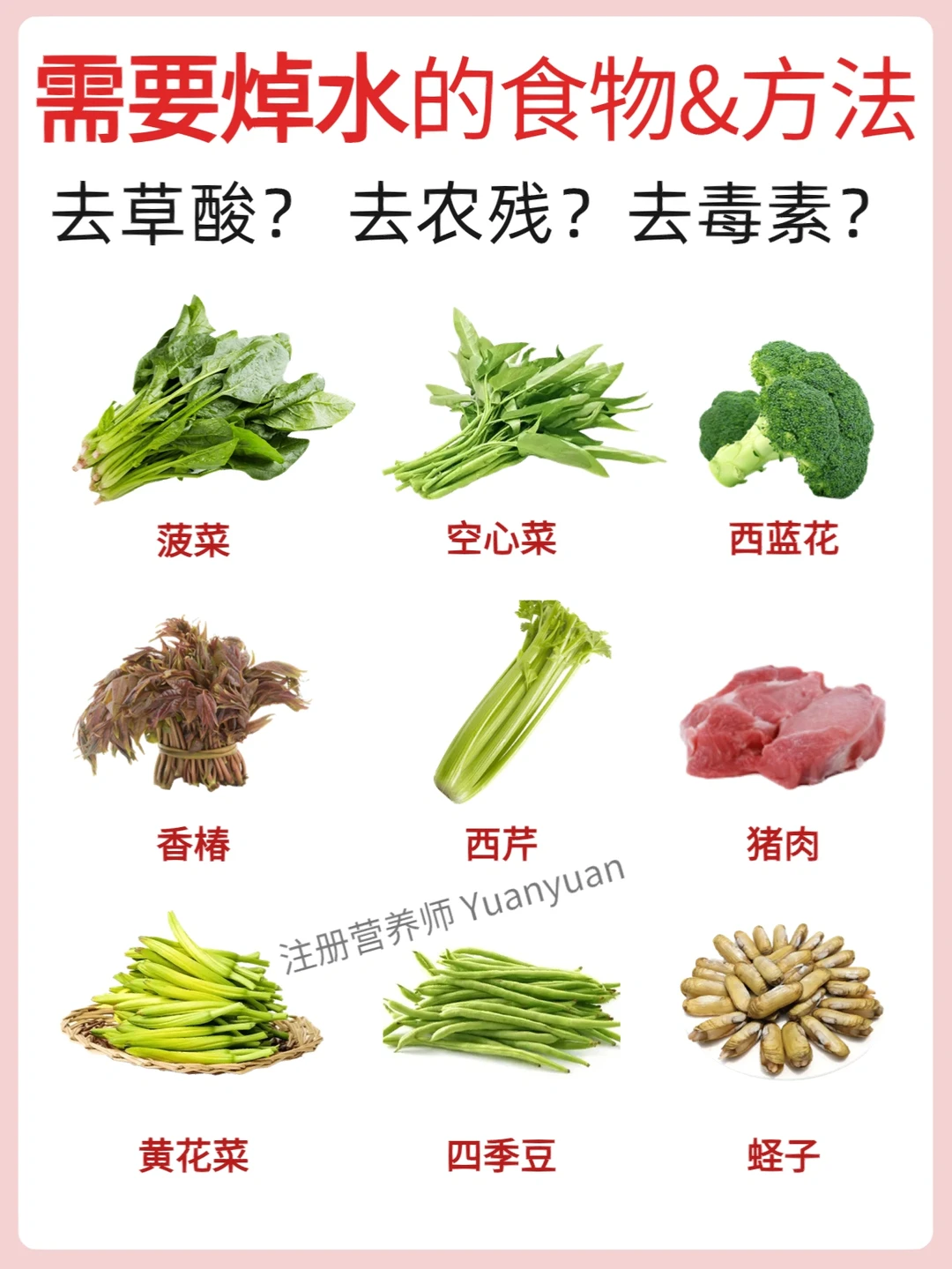 ⚠️这些蔬菜要焯水吃‼️你吃对了吗❓