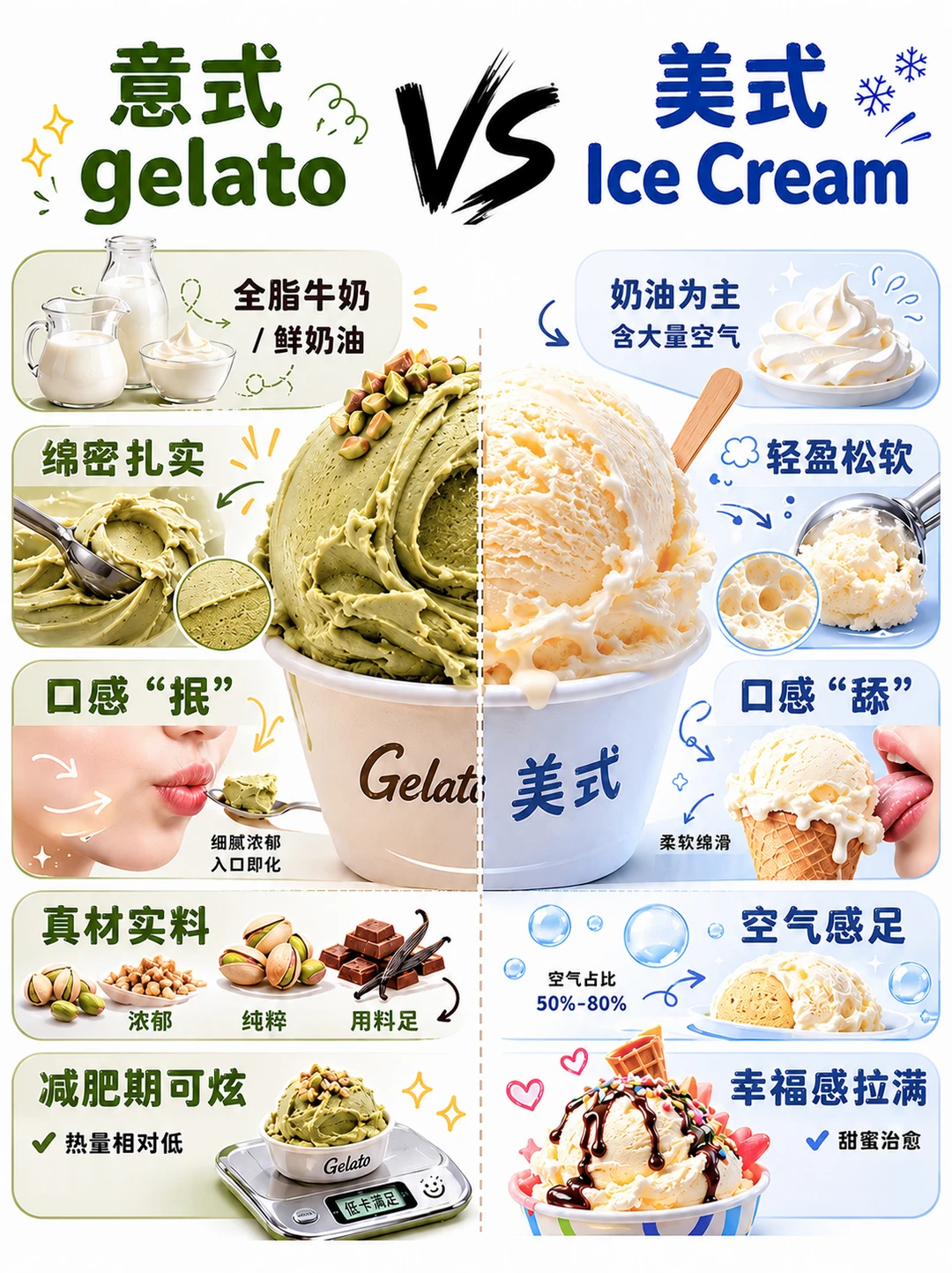 意式gelato和美式冰淇淋啥区别～附6口味测评