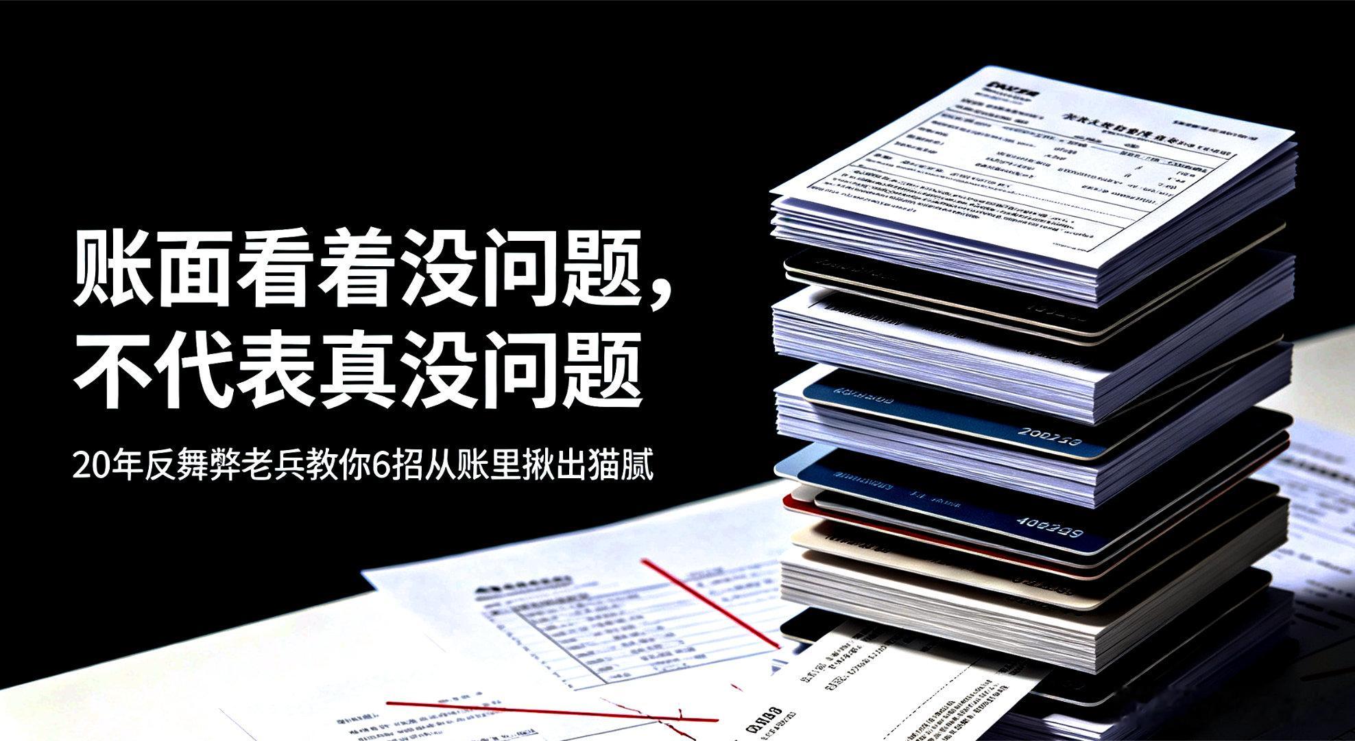账面看着没问题，不代表真没问题——20年反舞弊老兵教你6招从账里揪出猫...