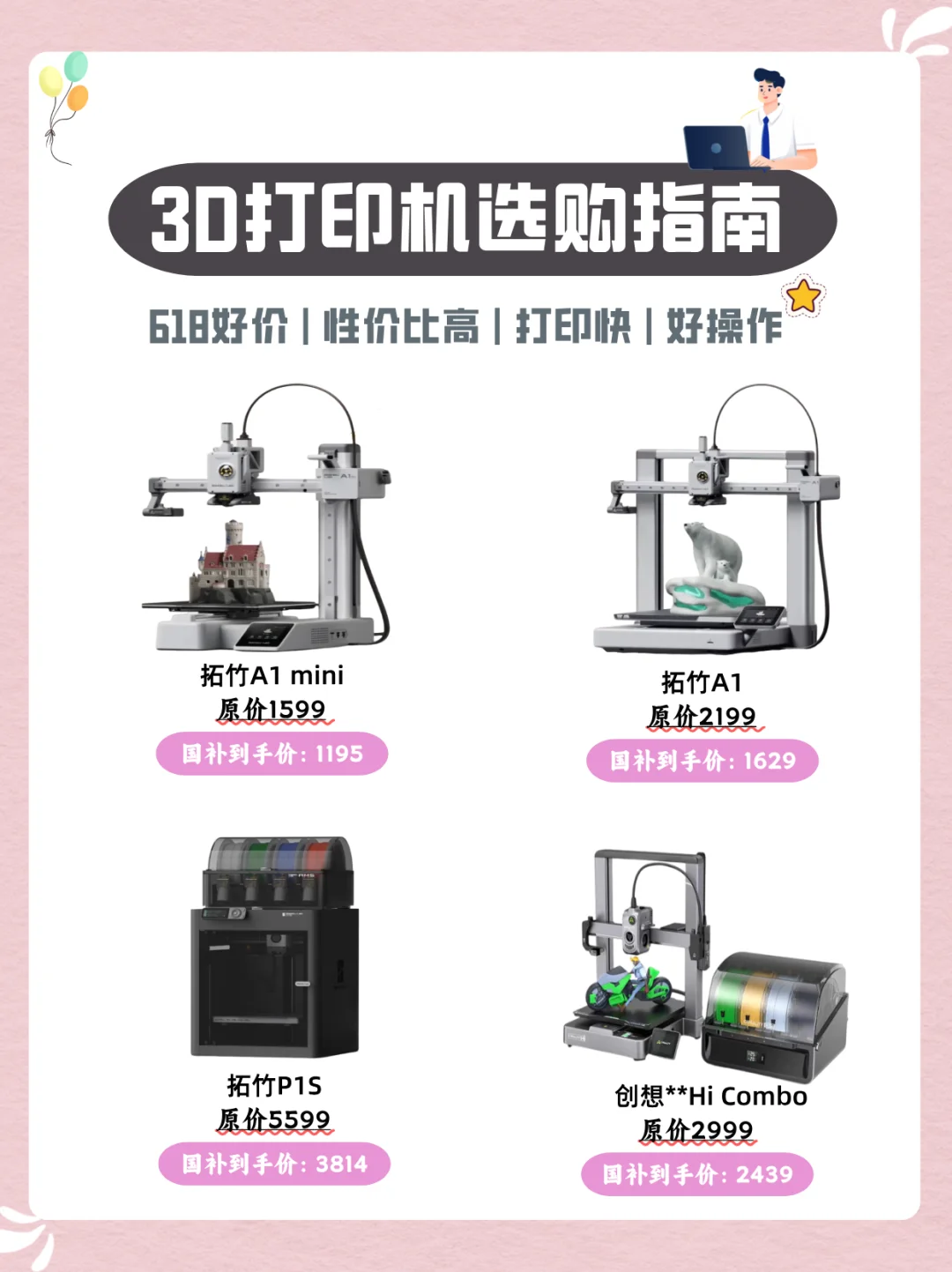 3D打印机选购指南 | 618闭眼入攻略