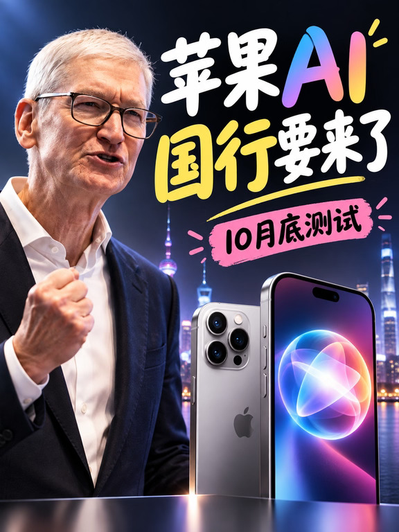 终于！库克确认国区苹果AI将在10月底开测！