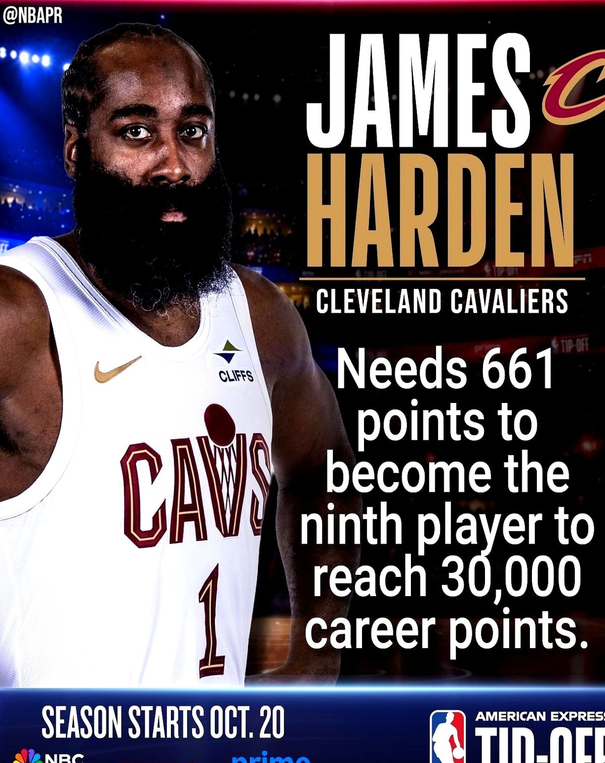 NBA历史上把总得分和总助攻全干进历史前十的，之前只有勒布朗·詹姆斯一人。

马上要有第二个人了。哈登助攻距离第十的托马斯只差189个，快的话12月底就能超；三万分缺口也只剩661分，全明星前后基本稳拿。

他现在突破确实没了爆发力，但场均晃悠着拿18到20分、送8个助攻，当发牌大脑依旧顶级。

巅