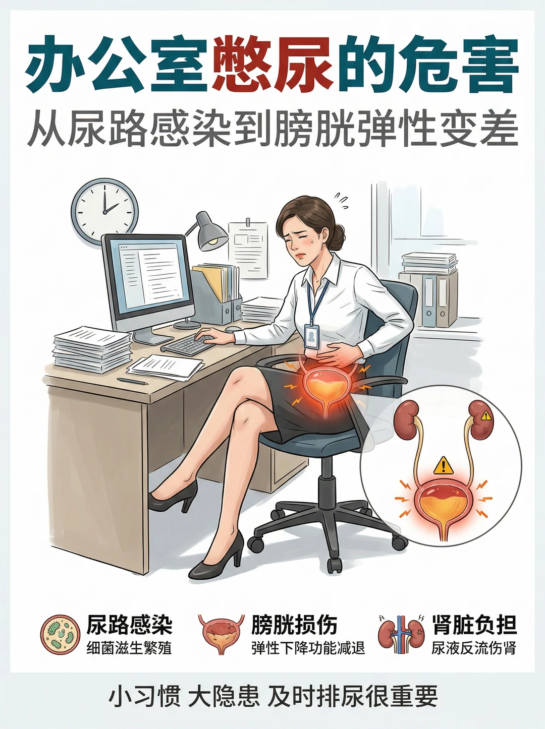 别憋啦！再忙也要准时去洗手间哦🚽