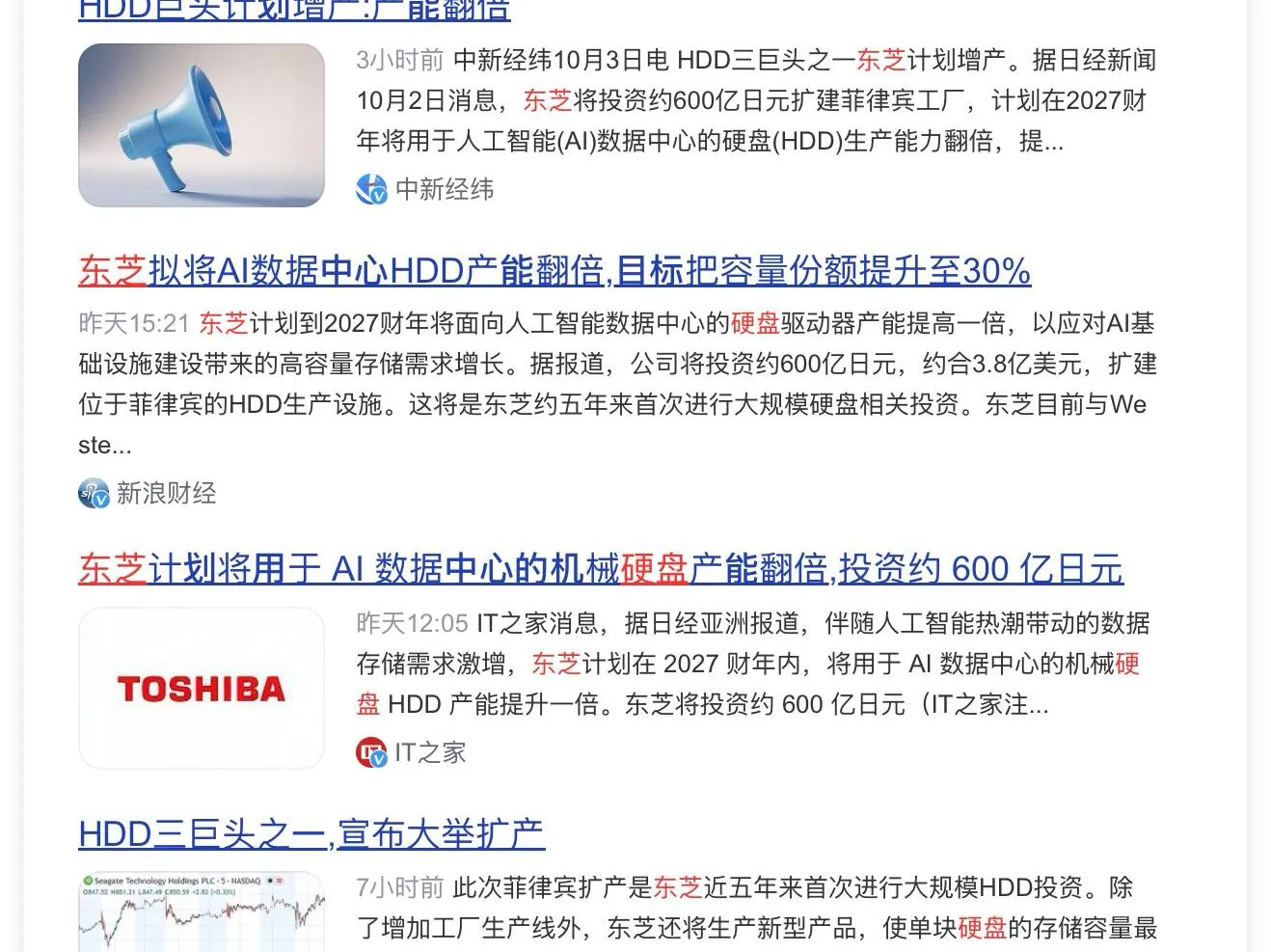 硬盘涨价还没到头？东芝突然砸600亿日元扩产，释放了什么信号

装机圈里有句话流传很久：CPU可以等，显卡可以忍，硬盘涨价是真要命。过去两年，不少人都亲眼看着购物车里的硬盘价格一路往上爬——8TB的曾经一千块能拿下，16TB的不到两千也能买到，如今连4TB的移动硬盘都要掏上千元。就在大家以为这波涨势