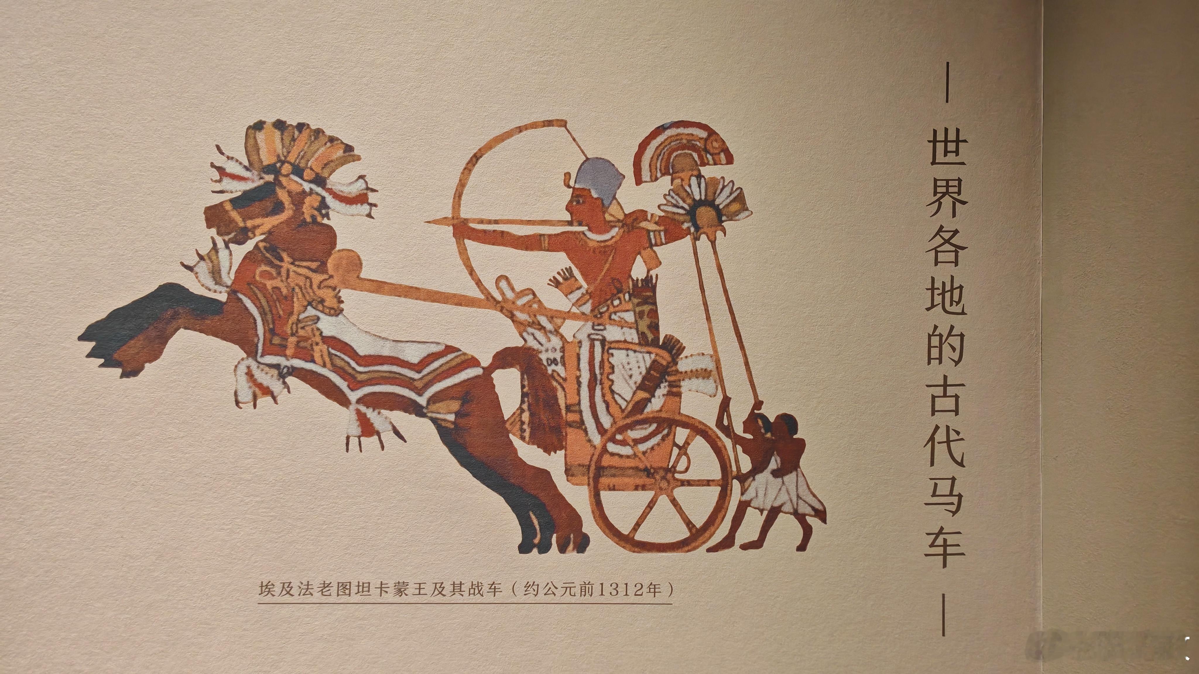 山西青铜器博物馆。  我们的车马都是出土的，西方的车马都是在墙上的壁画...
