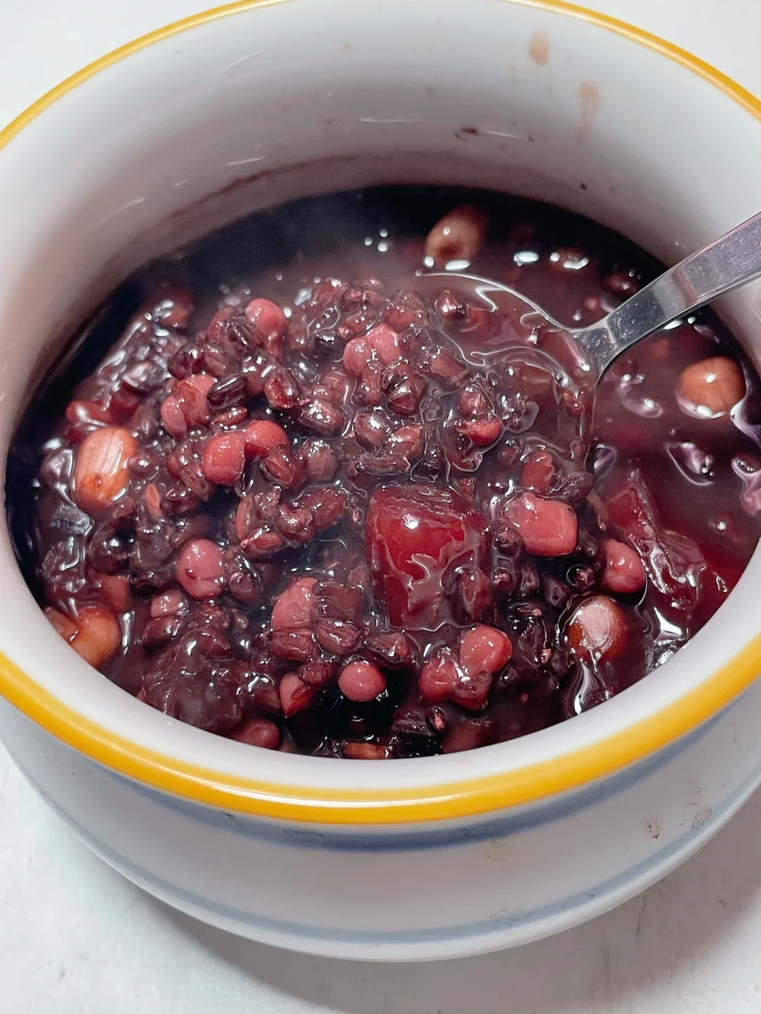 养生日常之俺好会熬粥😍五红黑米粥