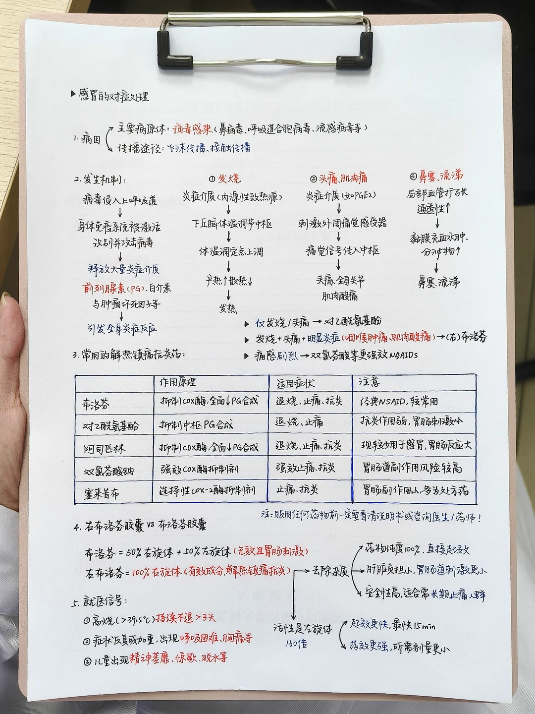 学习笔记｜一张图说明白😷感冒发烧