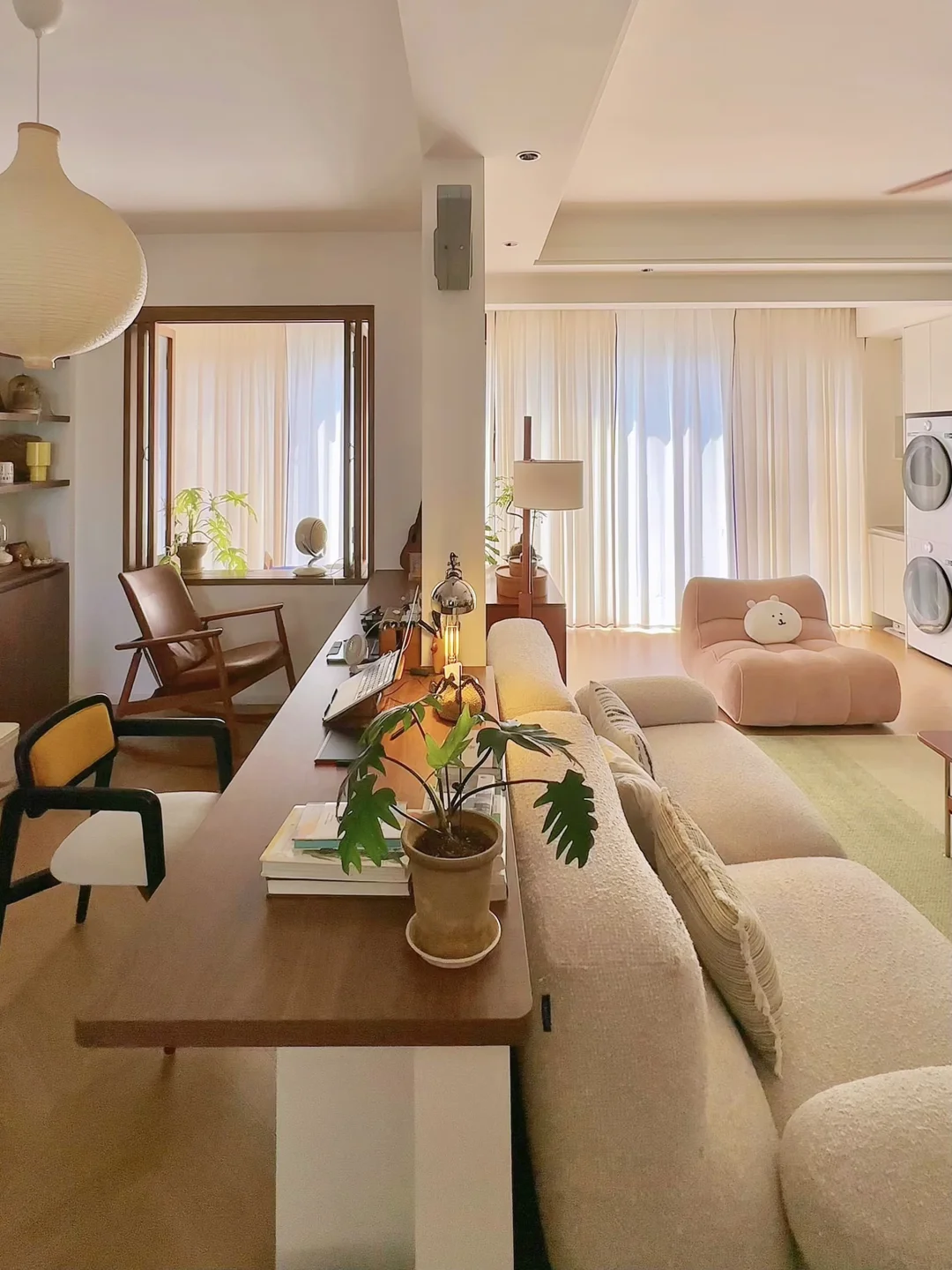 90m² 一半书房一半客厅🏡 秋日的家好好宅🍂