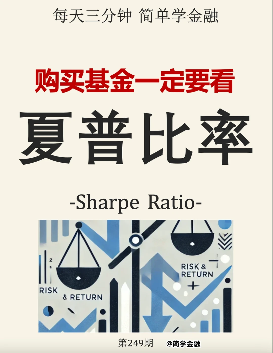 购买基金一定要看的夏普比率‼️