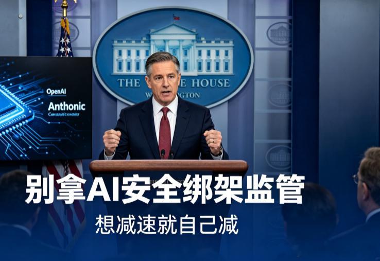 白宫：别拿AI安全绑架监管想，减速就自己减

白宫科技顾问对Anthropic和OpenAI的抨击，核心在于指责两家公司以“安全”为名，行“监管俘获”之实。美国总统科学与技术顾问委员会（PCAST）联合主席戴维·萨克斯（David Sacks）认为，它们试图通过鼓吹放缓AI研发来寻求监管保护，从而巩固自身的市场垄断地 ​