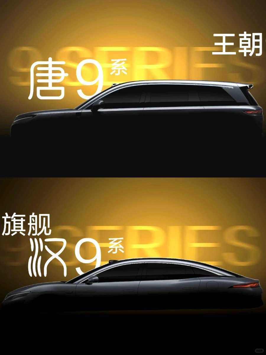 比亚迪双旗舰大家关注了吗，唐9系和汉9系，路天总发布会时说，这俩车都会...