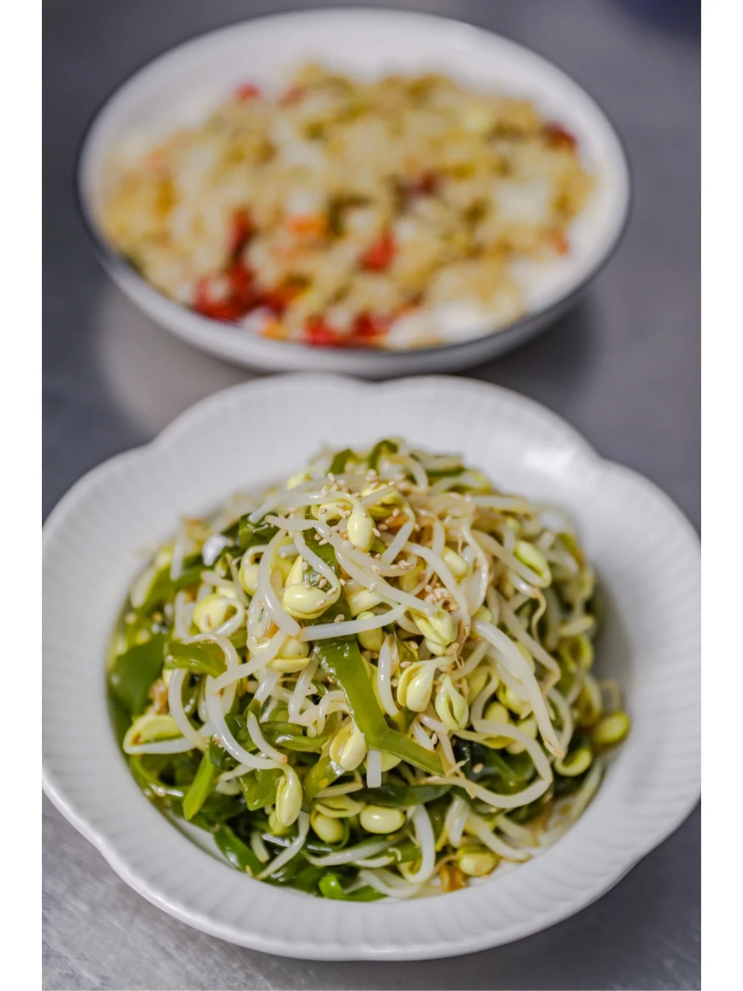 春日护肝减脂小凉菜｜海带拌黄豆芽