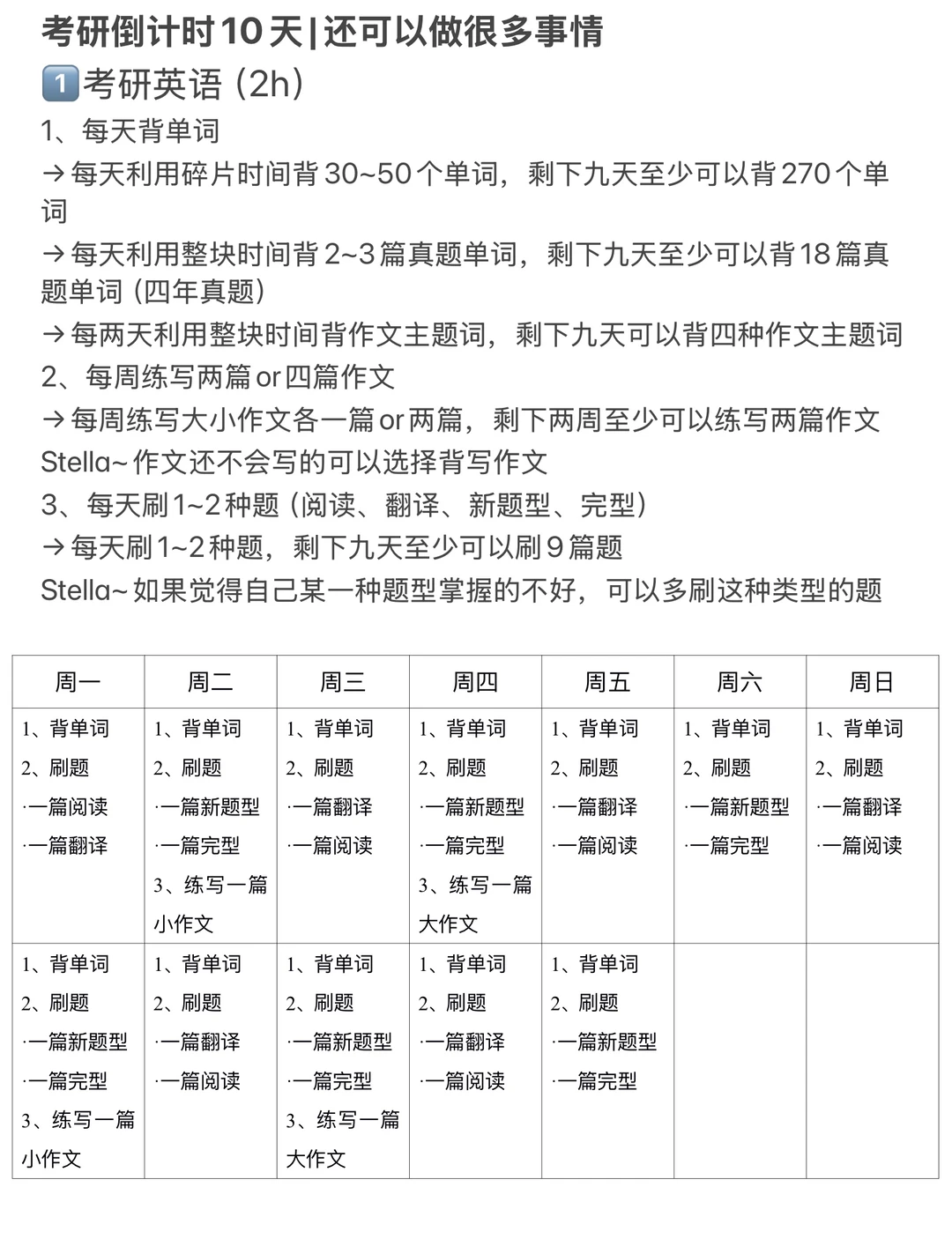 考研倒计时10天|还可以做很多事情