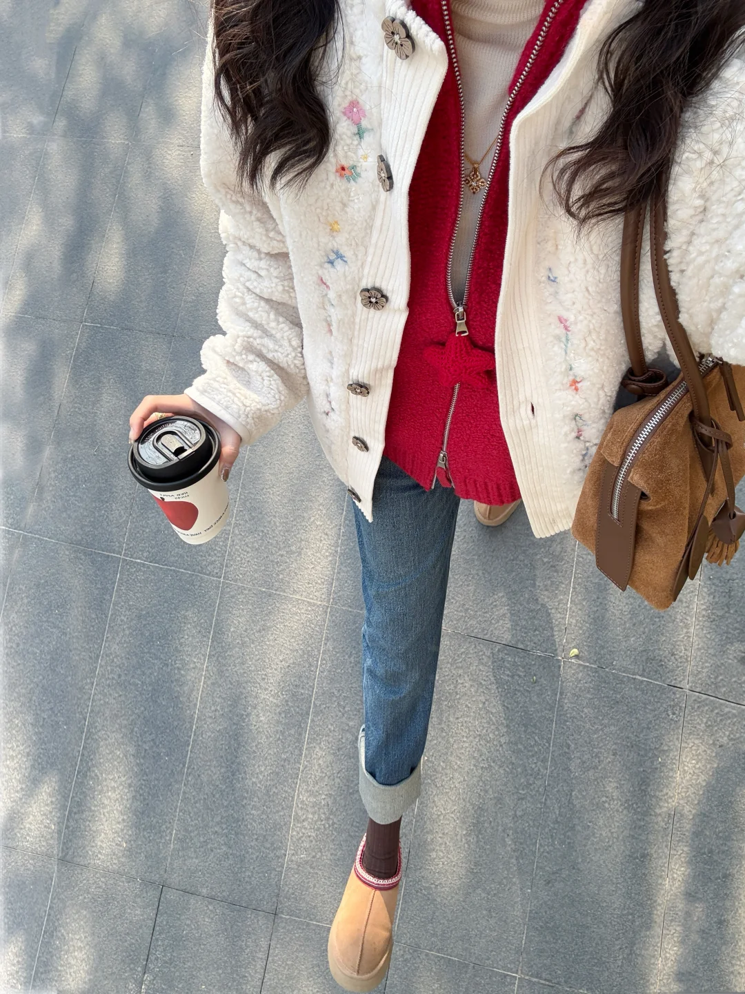 新年氛围感穿搭🍎冬天穿毛茸茸好有安全感！