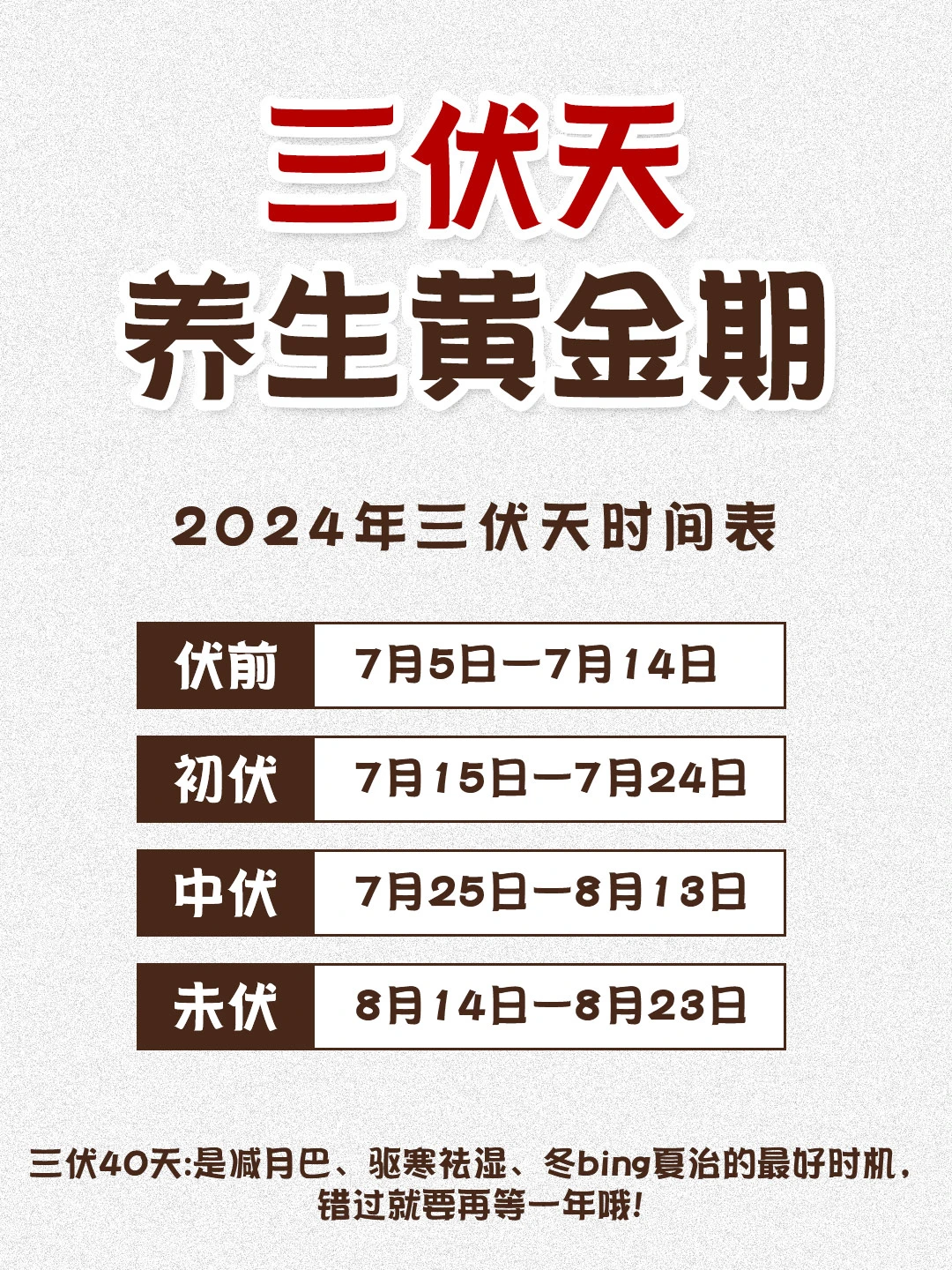 入伏实用指南📝三伏天养生期