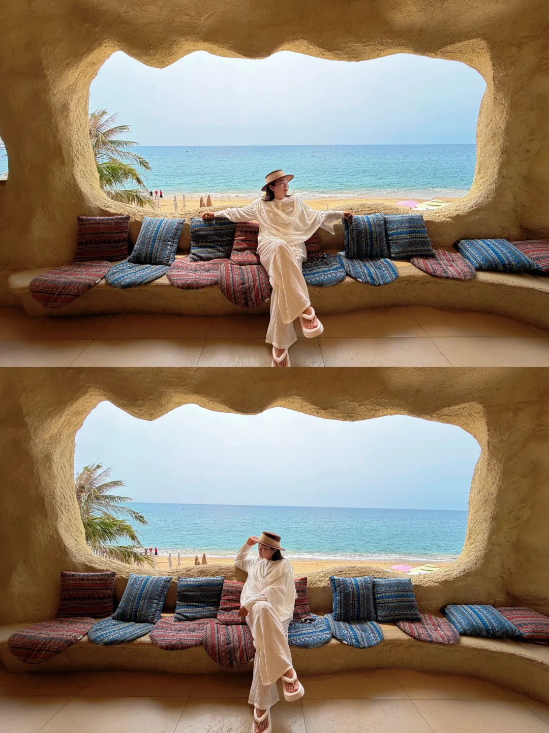 为这扇海窗！我愿意在三亚天涯镇呆一下午