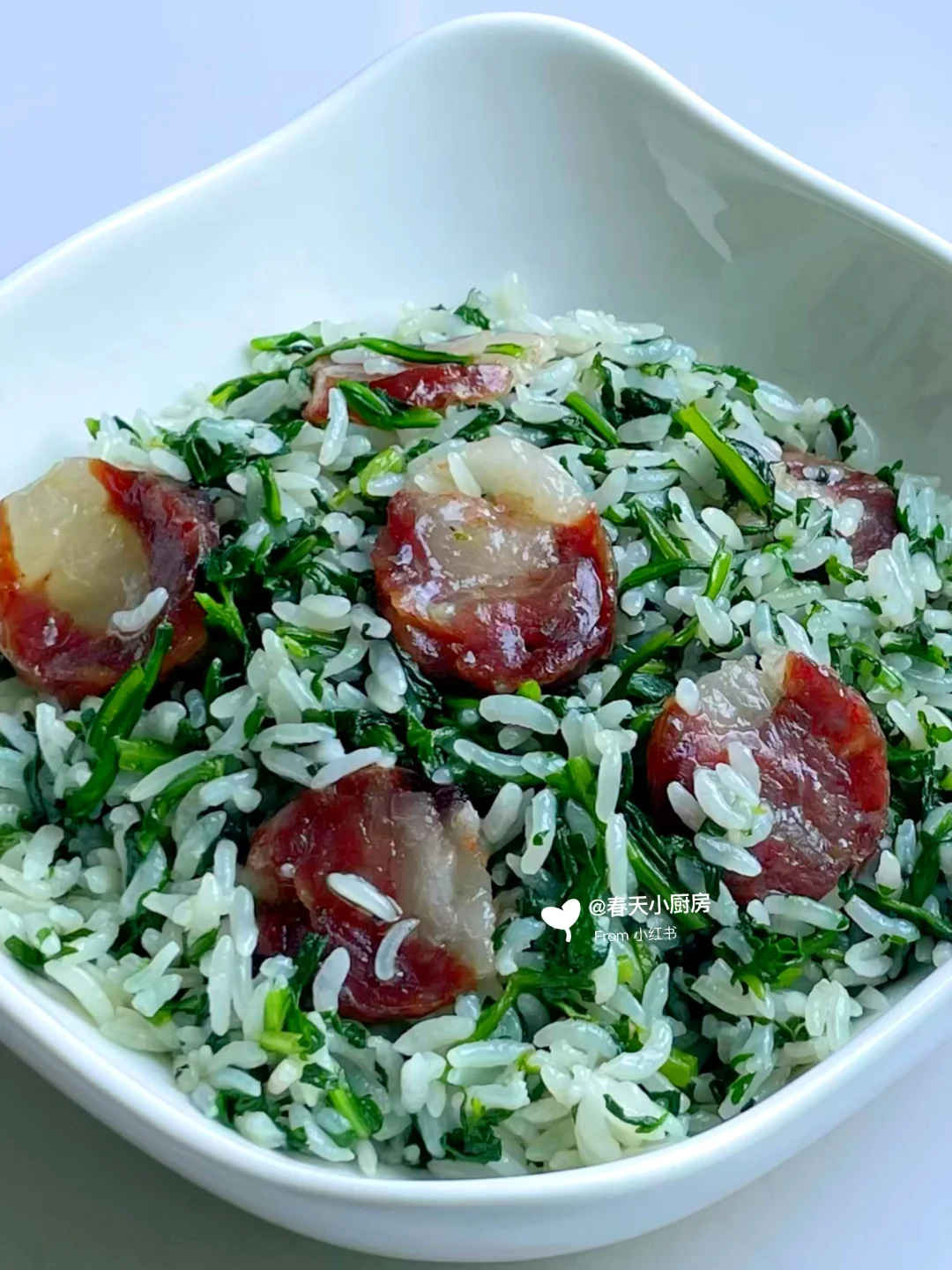 巨香！零失败茼蒿菜饭🔥一锅出太绝了‼️