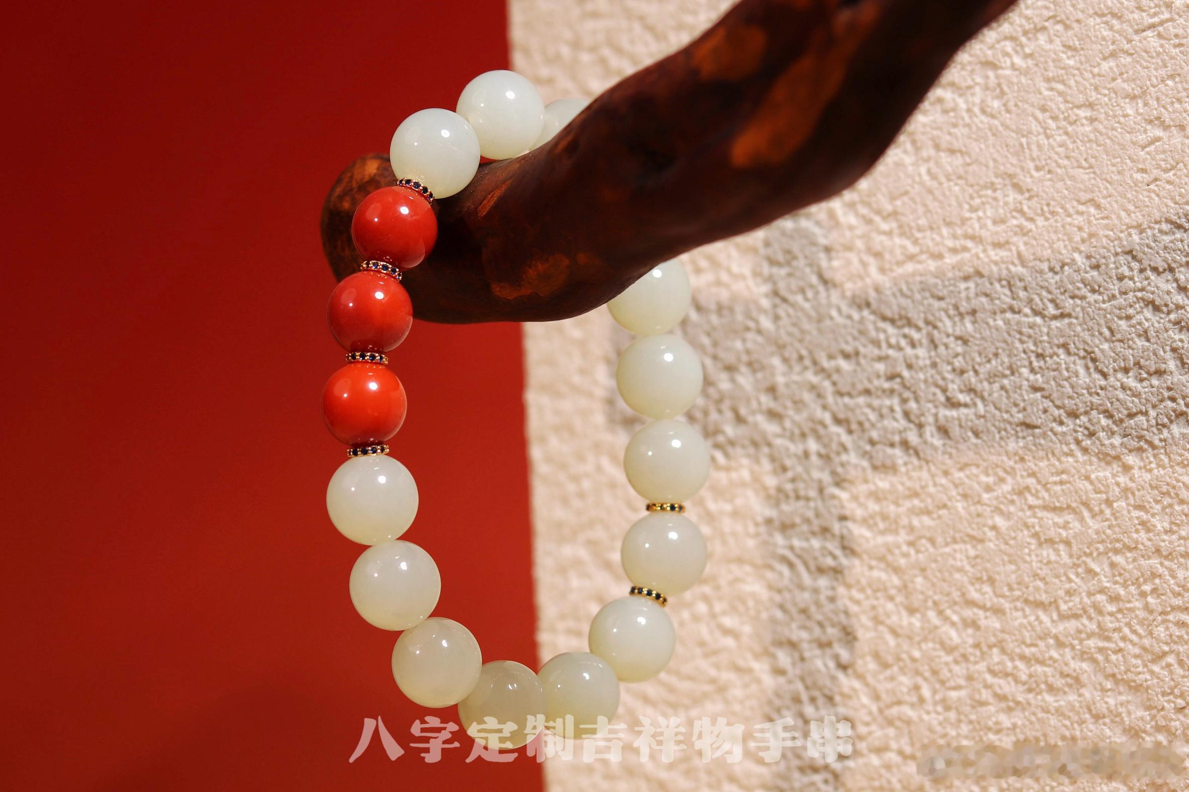 【八字定制吉祥物手串】🔅超高配单圈手串真的太高级太惊艳了🔅五行喜木火的姐妹没想到红绿搭配这么好看经典高级吧～姓名与命运姓名与命运[超话] ​​​