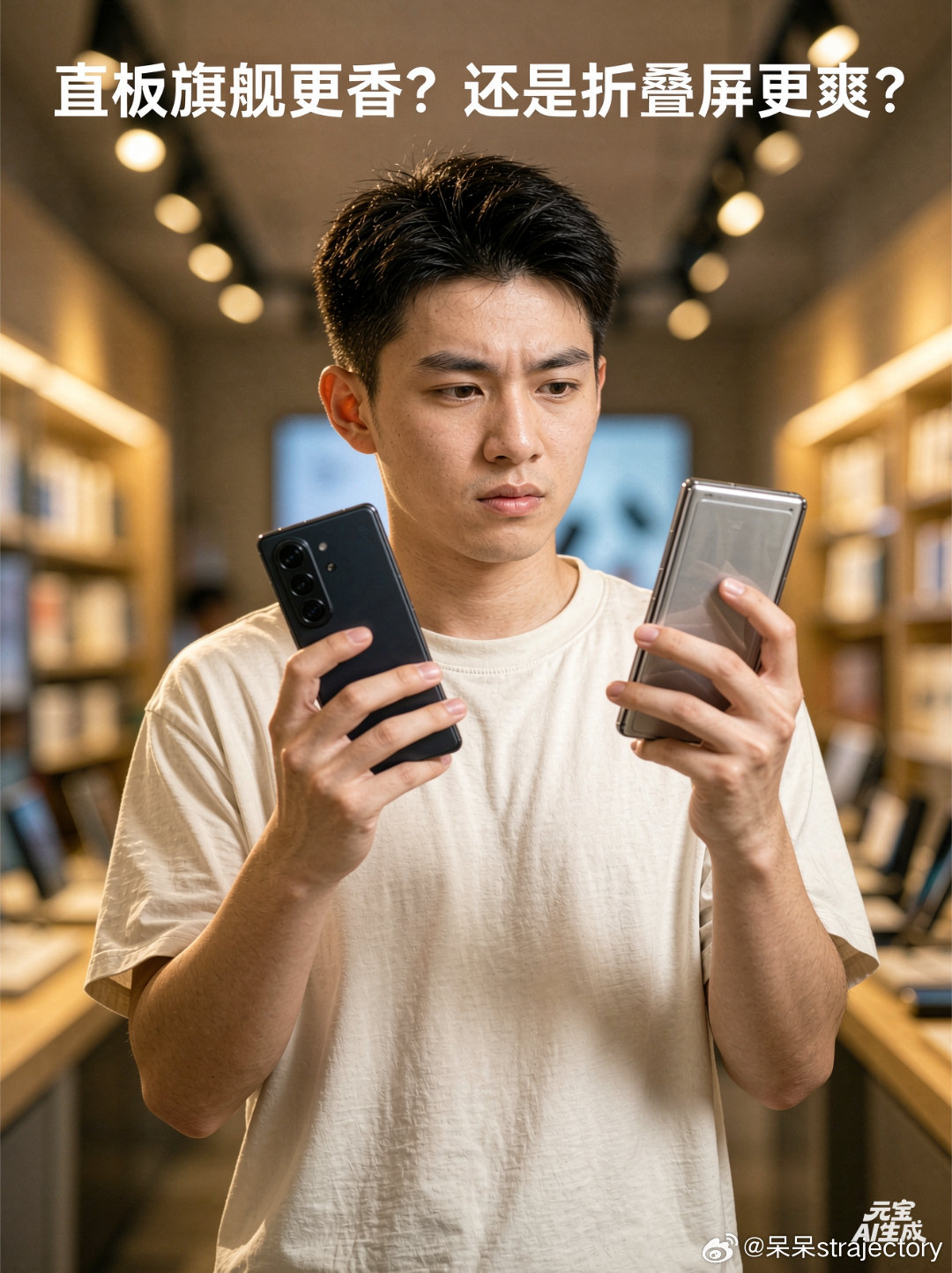 #到底会为了什么换折叠屏# 还记得翻盖机时代吗？合上时的清脆，翻开时的仪式感，那种“把玩”的乐趣至今难忘。✨

如今折叠屏回归，大家热议的不只是技术，更像是一种情怀的延续。最近“苹果也要做折叠屏”的消息满天飞，我也忍不住认真思考：我到底会不会换？🤔

说实话，展开那个大屏，看视频、刷 ​