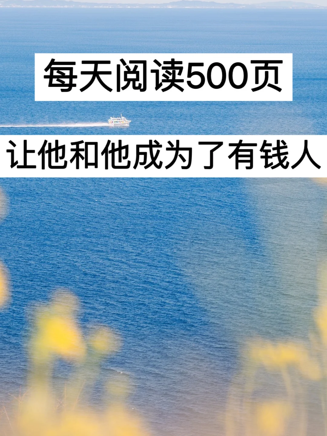 每天阅读500页，让他和他成为了有钱人！