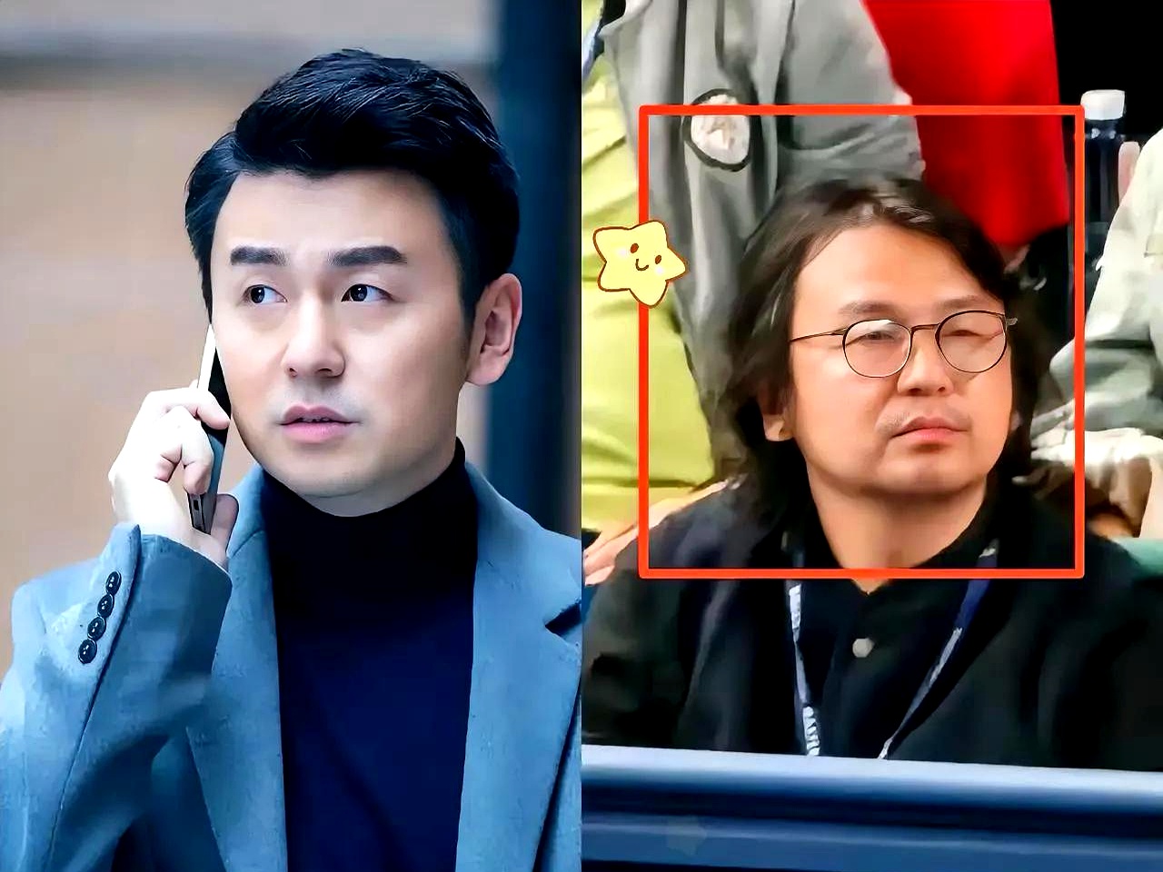 雷佳音估计现在心里五味杂陈，
 

他怎么也想不到，
 

抽空去看一场网球比赛，就因为自己私下随性的样子，被全网拿来轮番调侃。
 

10月16日上海网球大师赛的观众席上，镜头扫过去那一瞬，好多人第一眼愣是没认出来。
 

及肩的长卷发胡乱披着，鼻梁上架着圆框眼镜，脸颊明显圆润了两圈，嘴边那圈胡茬