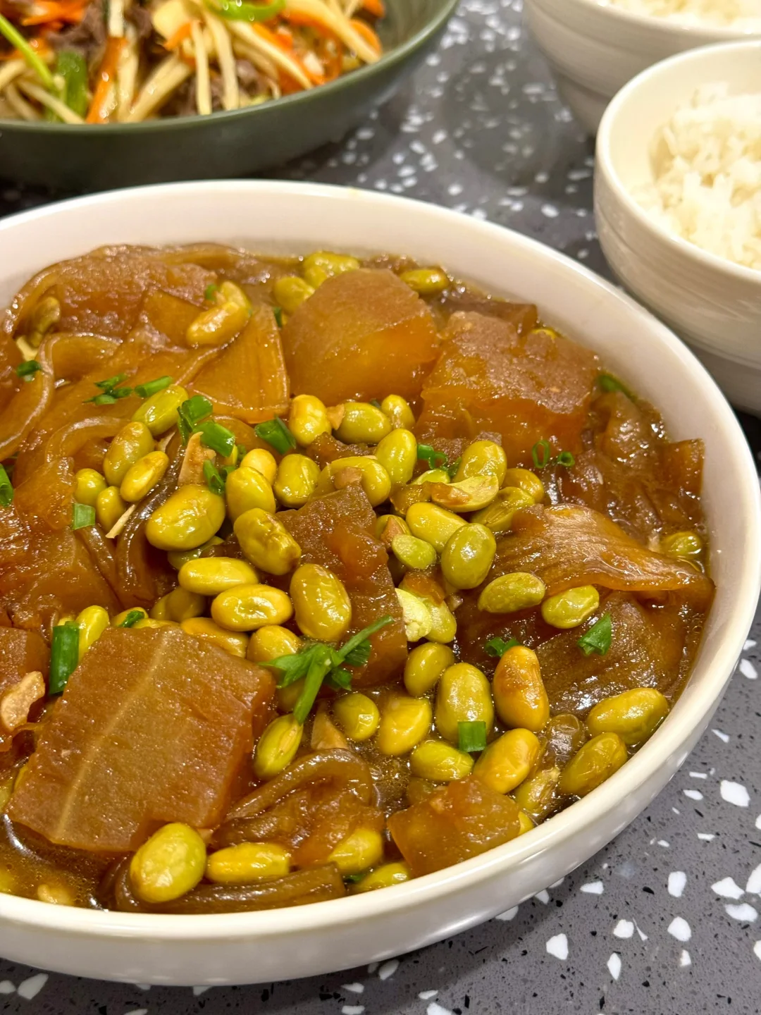 冬瓜毛豆炖粉条/入味又超级下饭家常菜