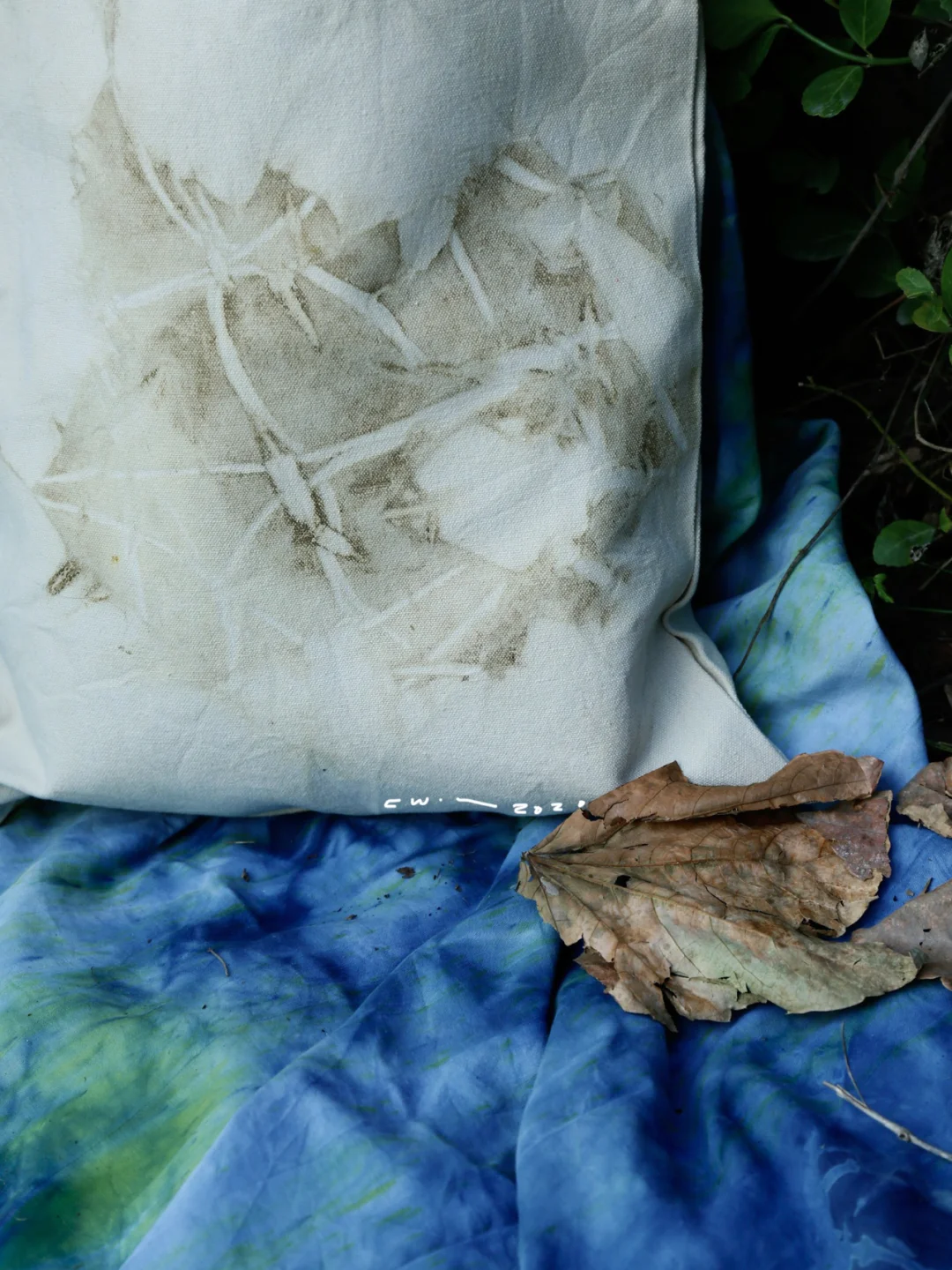 🌿自制草木染/扎染帆布包袋🍁秋